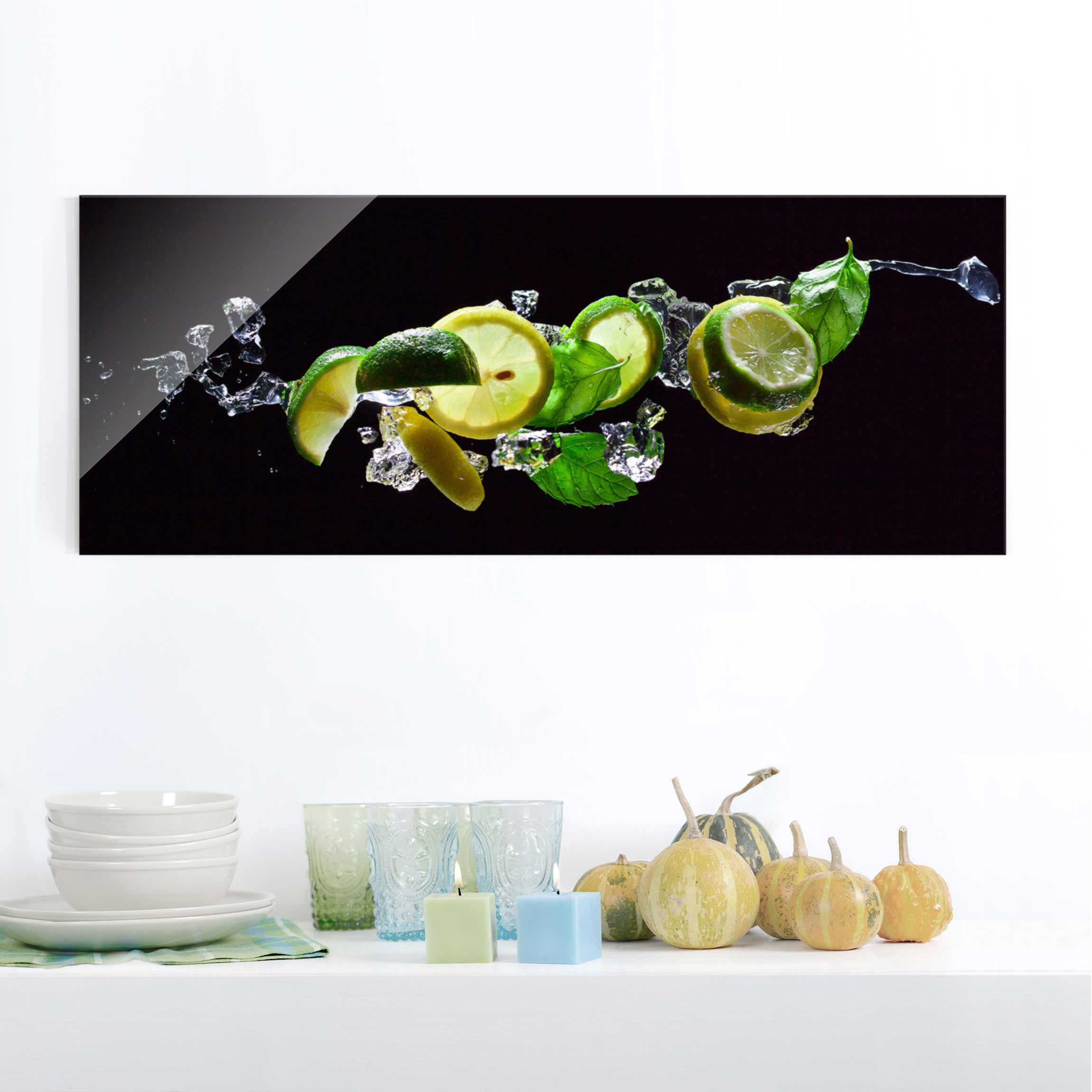 Glasbild Küche Mojito Zutaten