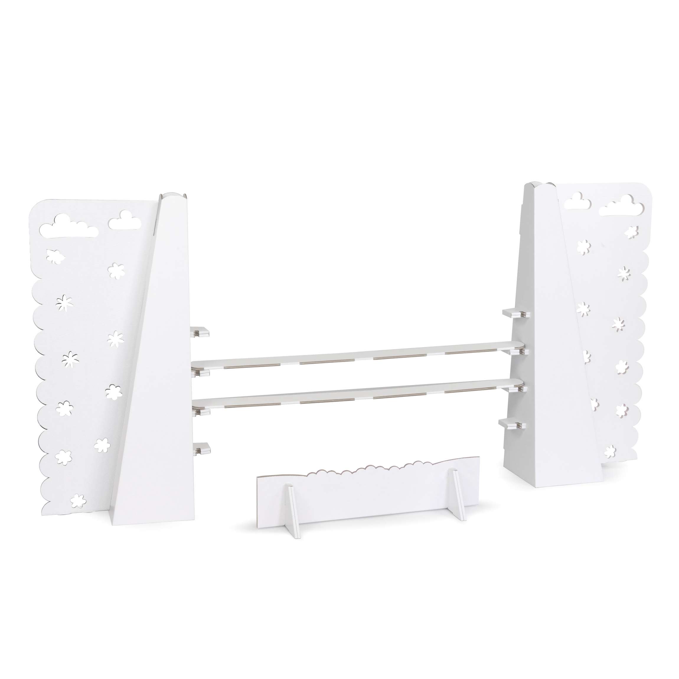 FOLDZILLA Hobby Horse Hindernis Hindernis Hecke weiß zum Bemalen/Bekleben