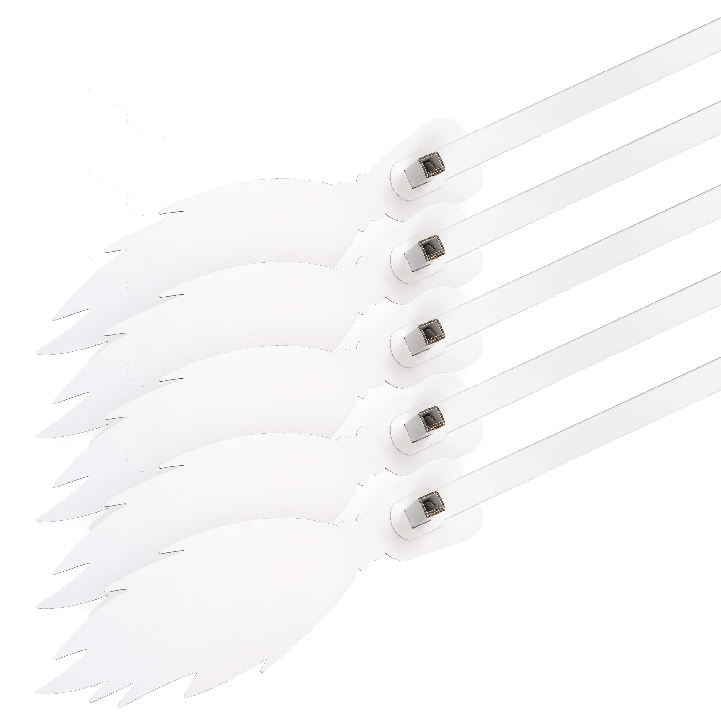 FOLDZILLA Steckenpferd Hexenbesen 5er Set weiß zum Bemalen/Bekleben