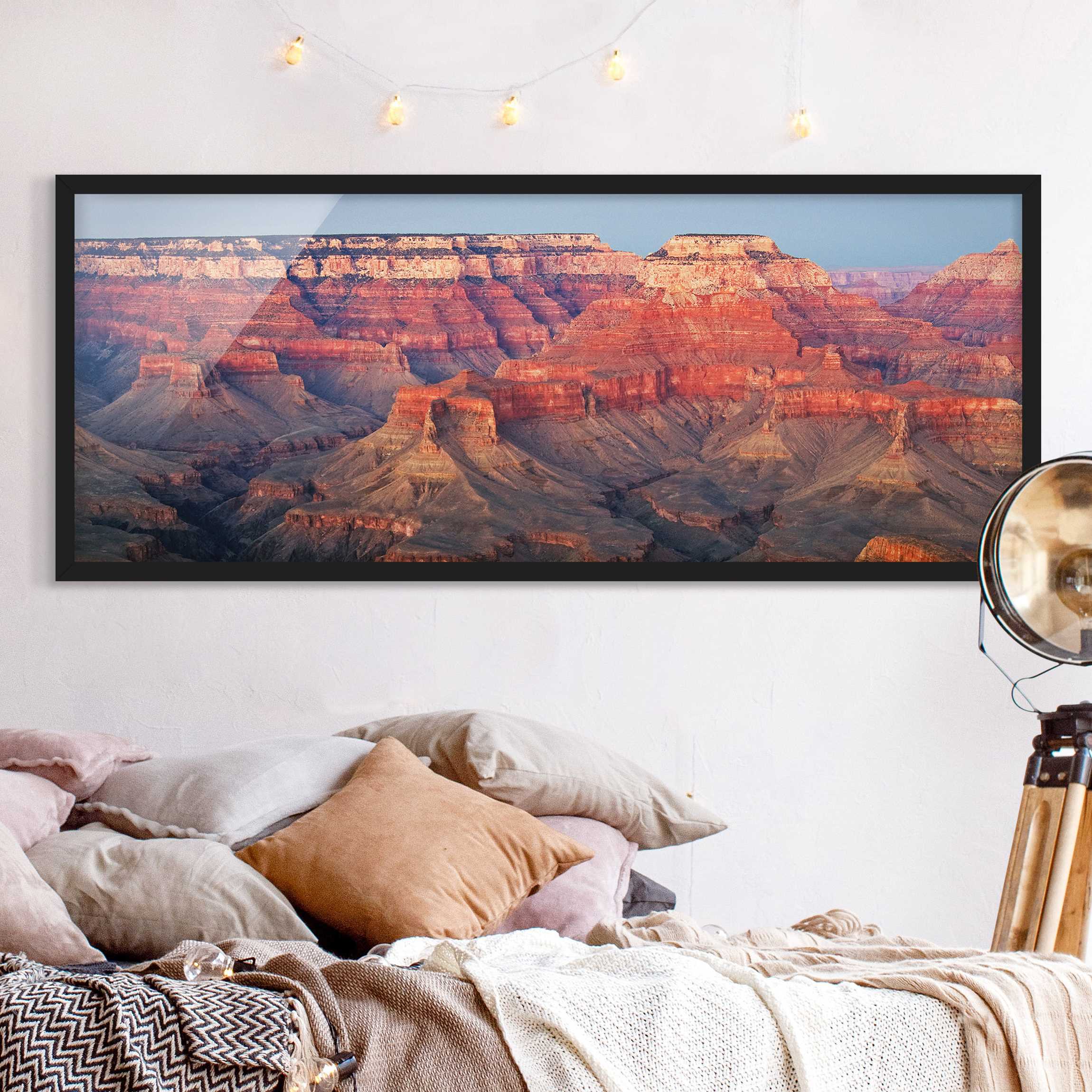 Bild mit Rahmen - Panorama Grand Canyon nach dem Sonnenuntergang