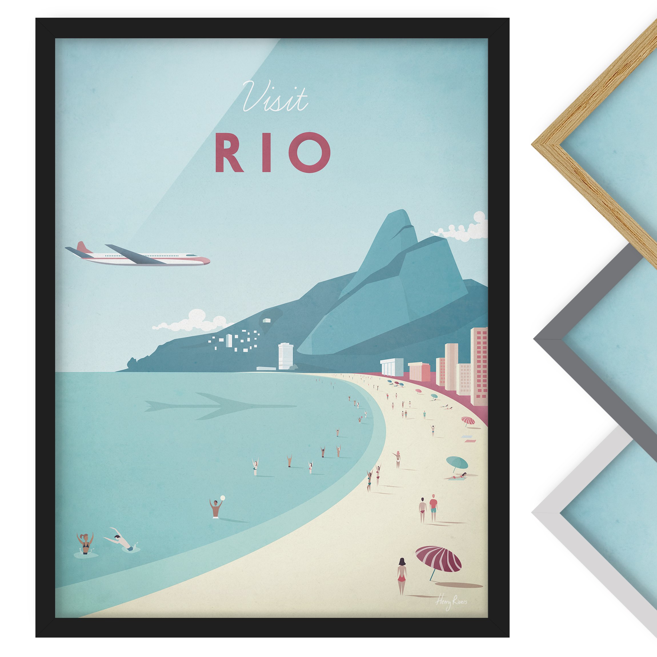 Bild mit Rahmen - Hochformat Reiseposter - Rio de Janeiro