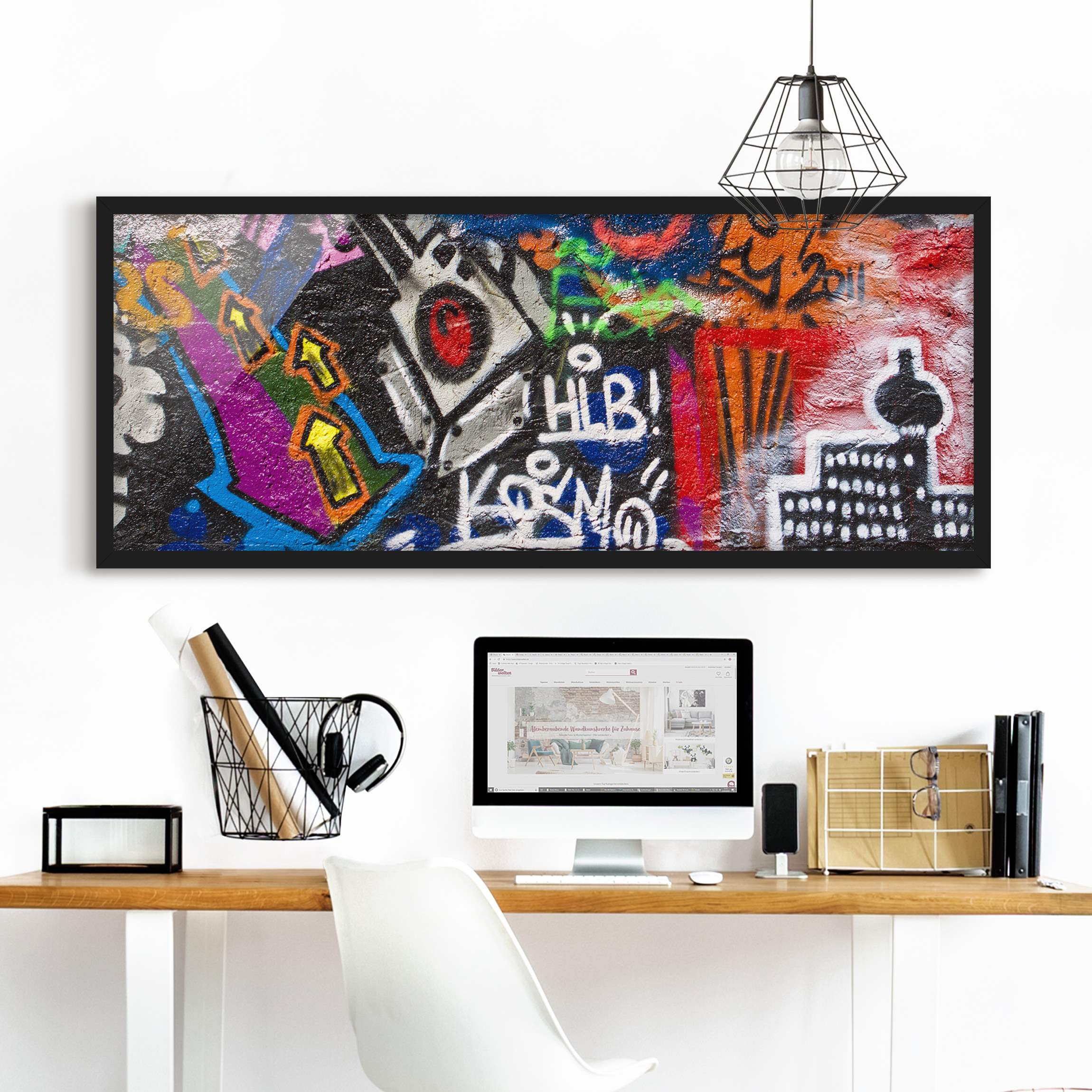 Bild mit Rahmen Urban Graffiti