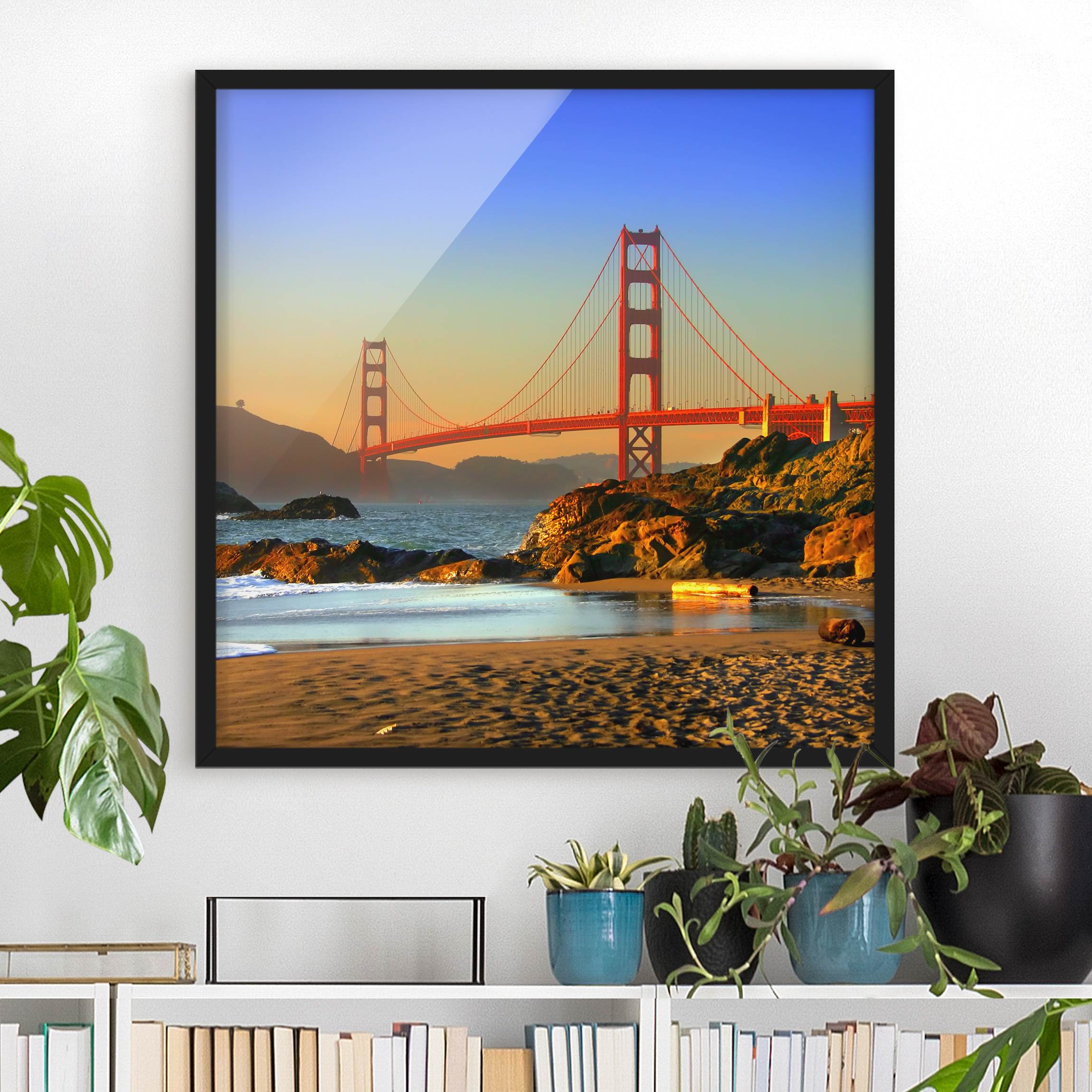 Architektur & Skyline Bild mit Rahmen Baker Beach