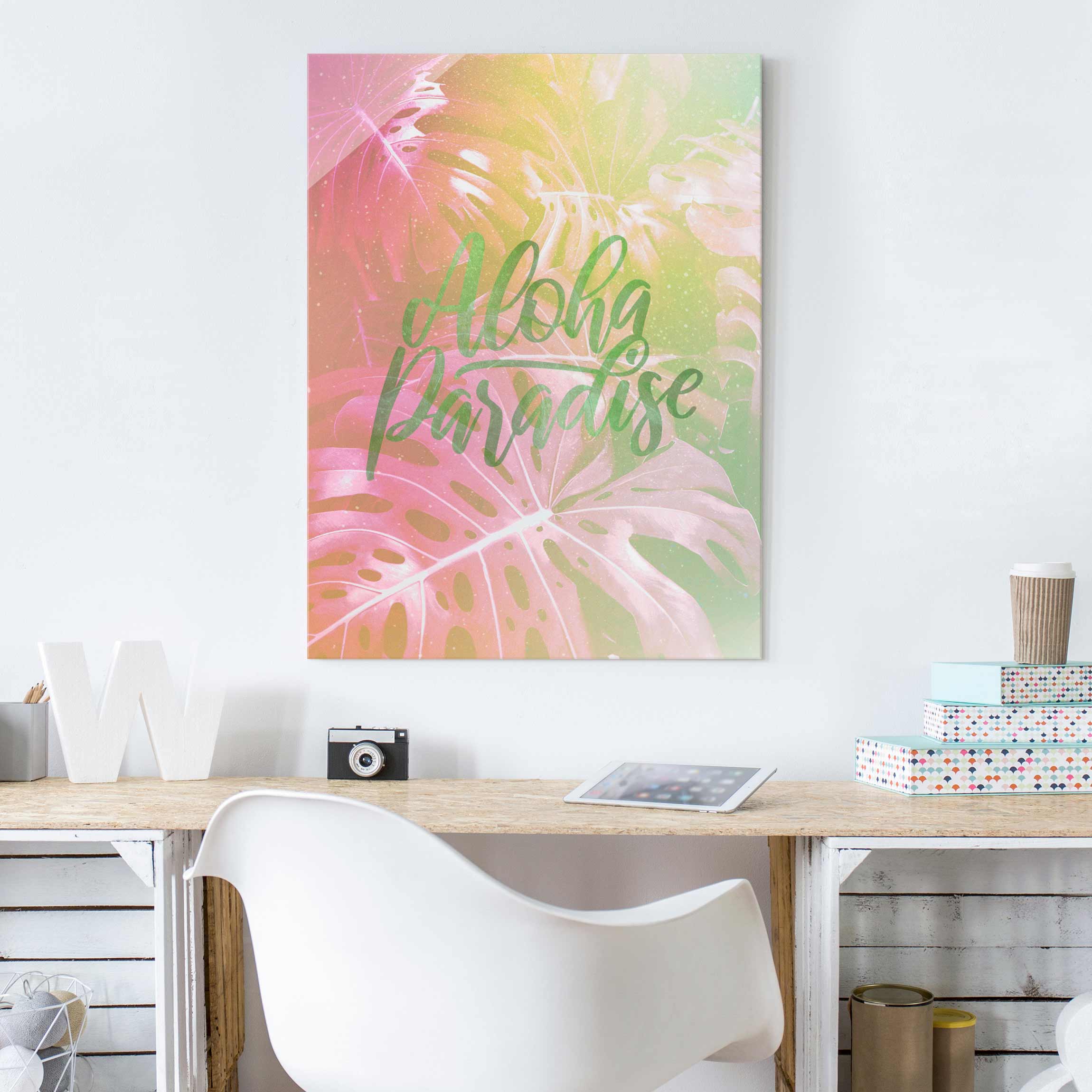 Glasbild Rainbow - Aloha Paradise