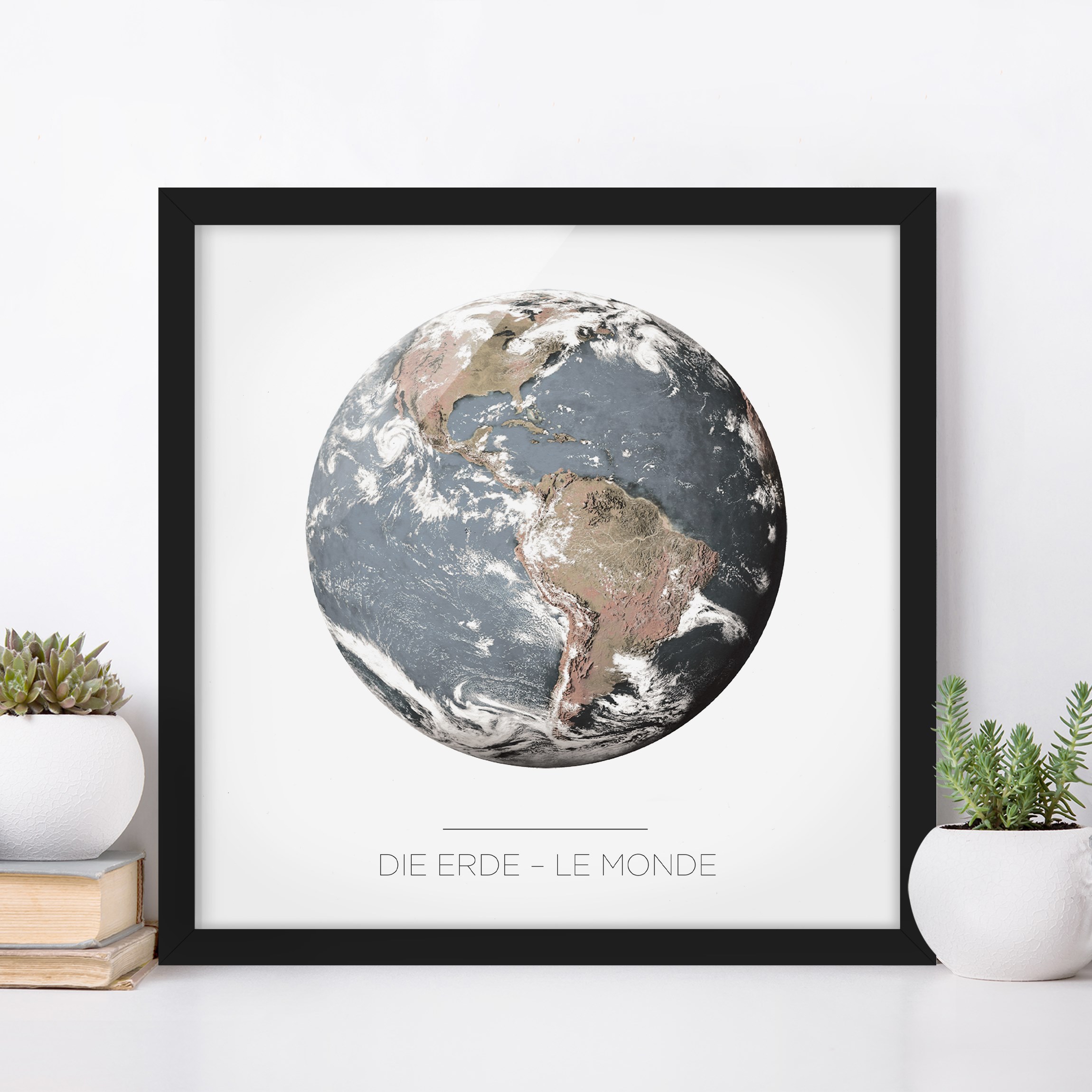 Gerahmtes Bild Le Monde - Die Erde