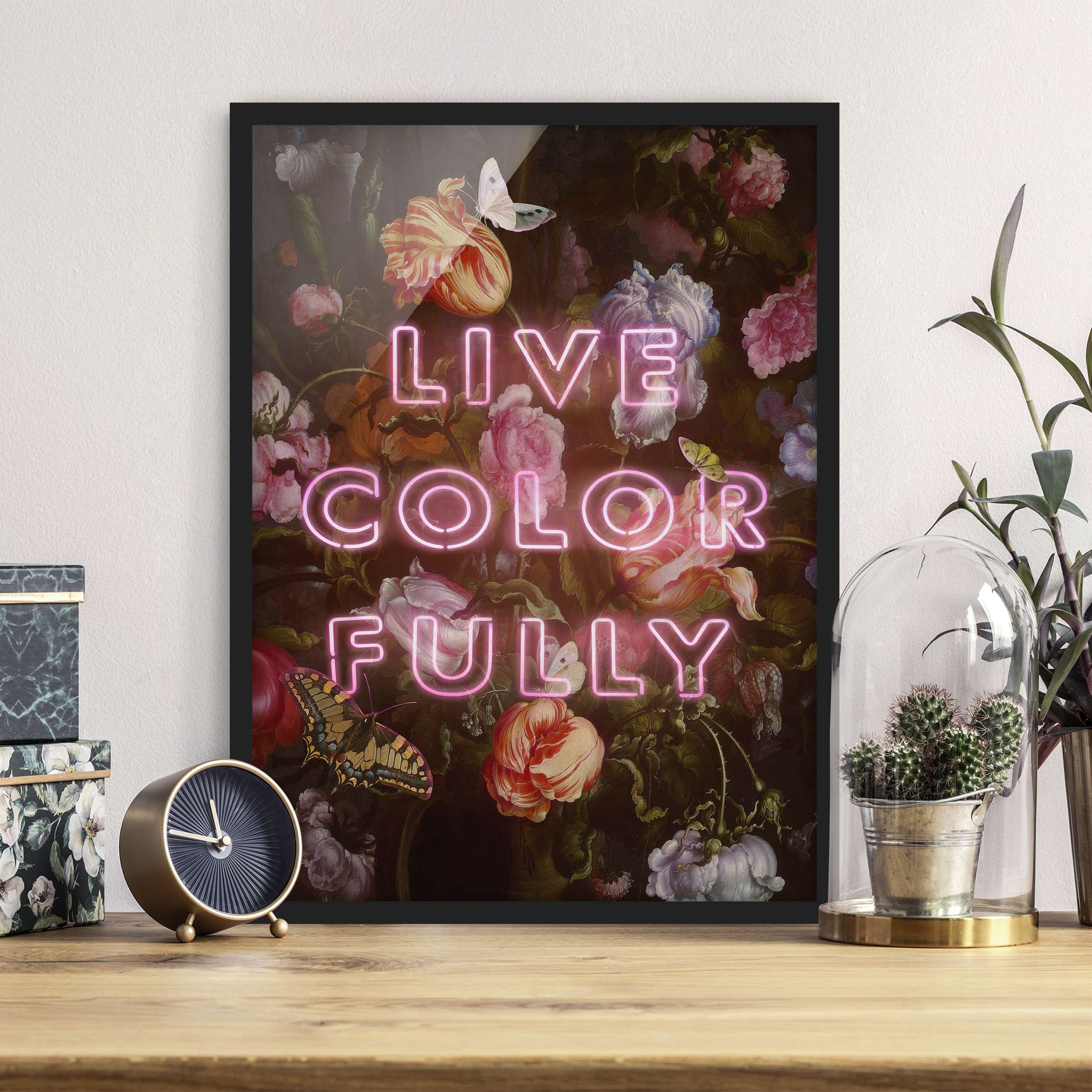 Bild mit Rahmen - Hochformat Live Color Fully