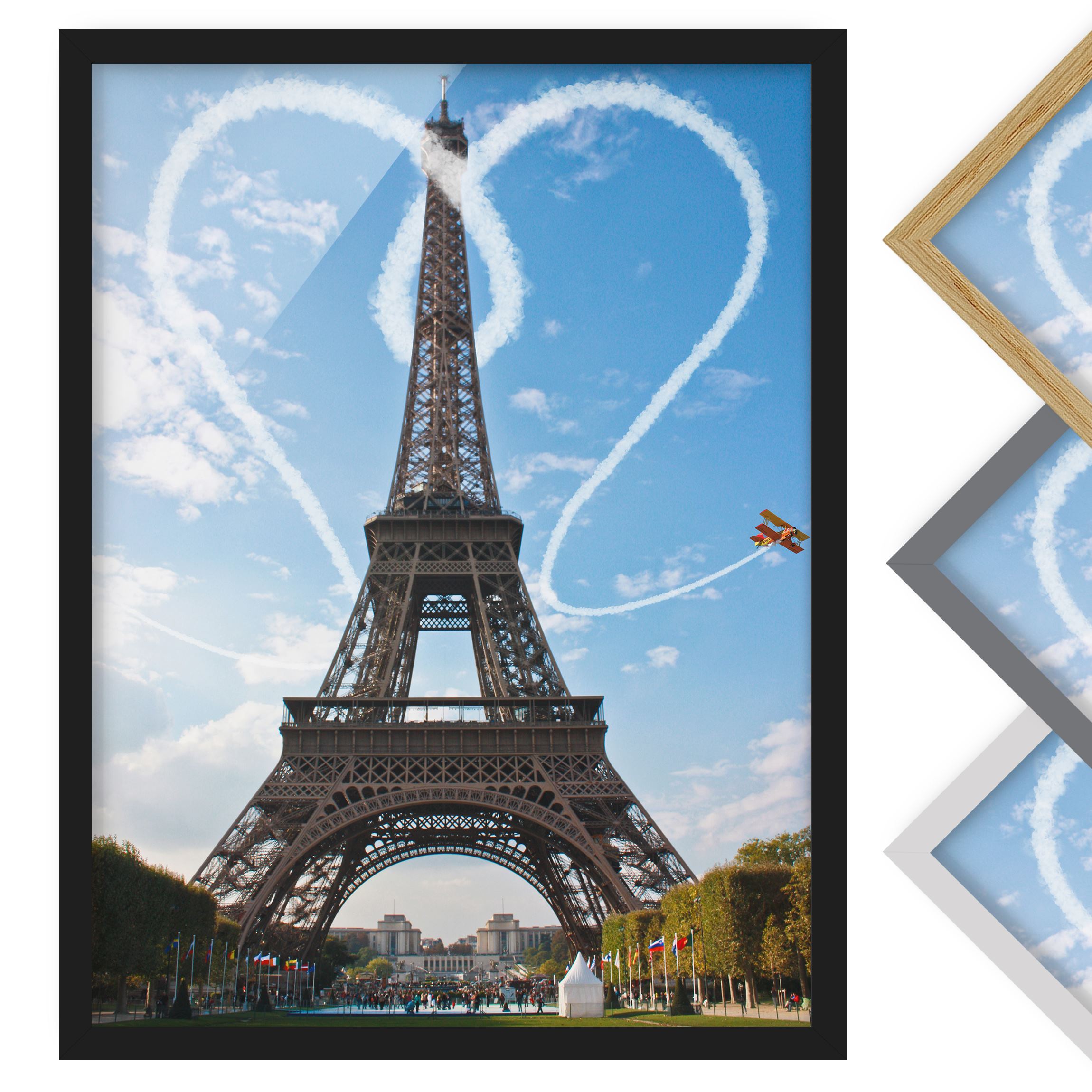 Architektur & Skyline Bild mit Rahmen Paris - City of Love