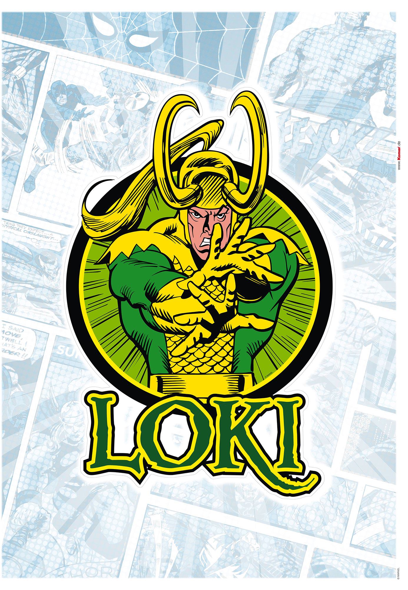 Wandtattoo Loki Comic Classic