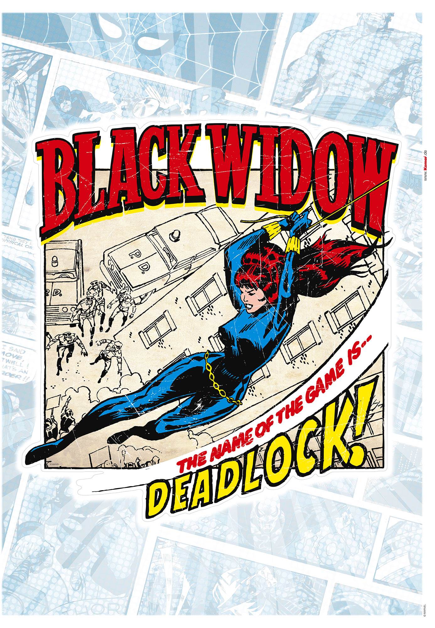 Wandtattoo Black Widow Comic Classic