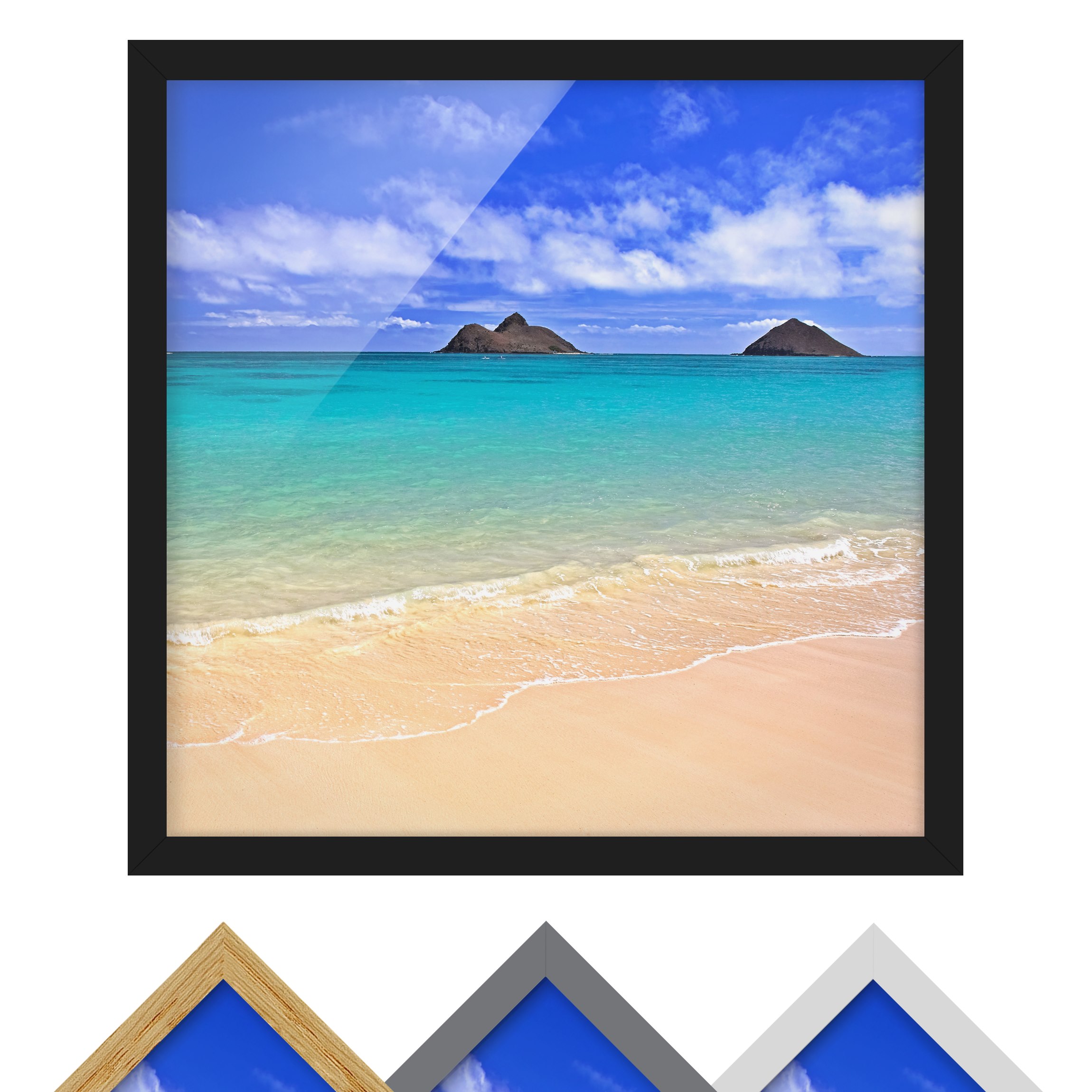 Strand Bild mit Rahmen Paradise Beach