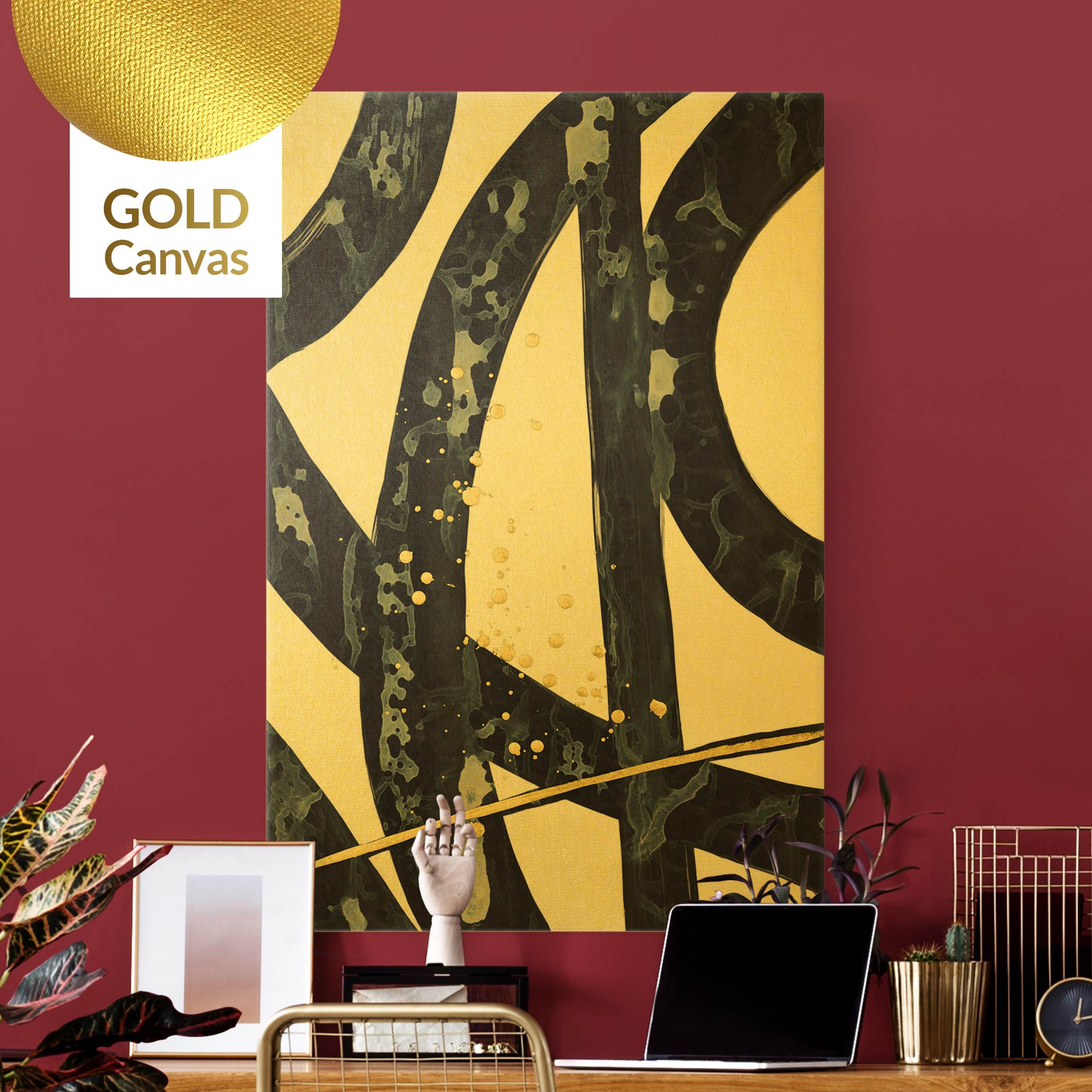 Leinwandbild Gold Onyx Gold