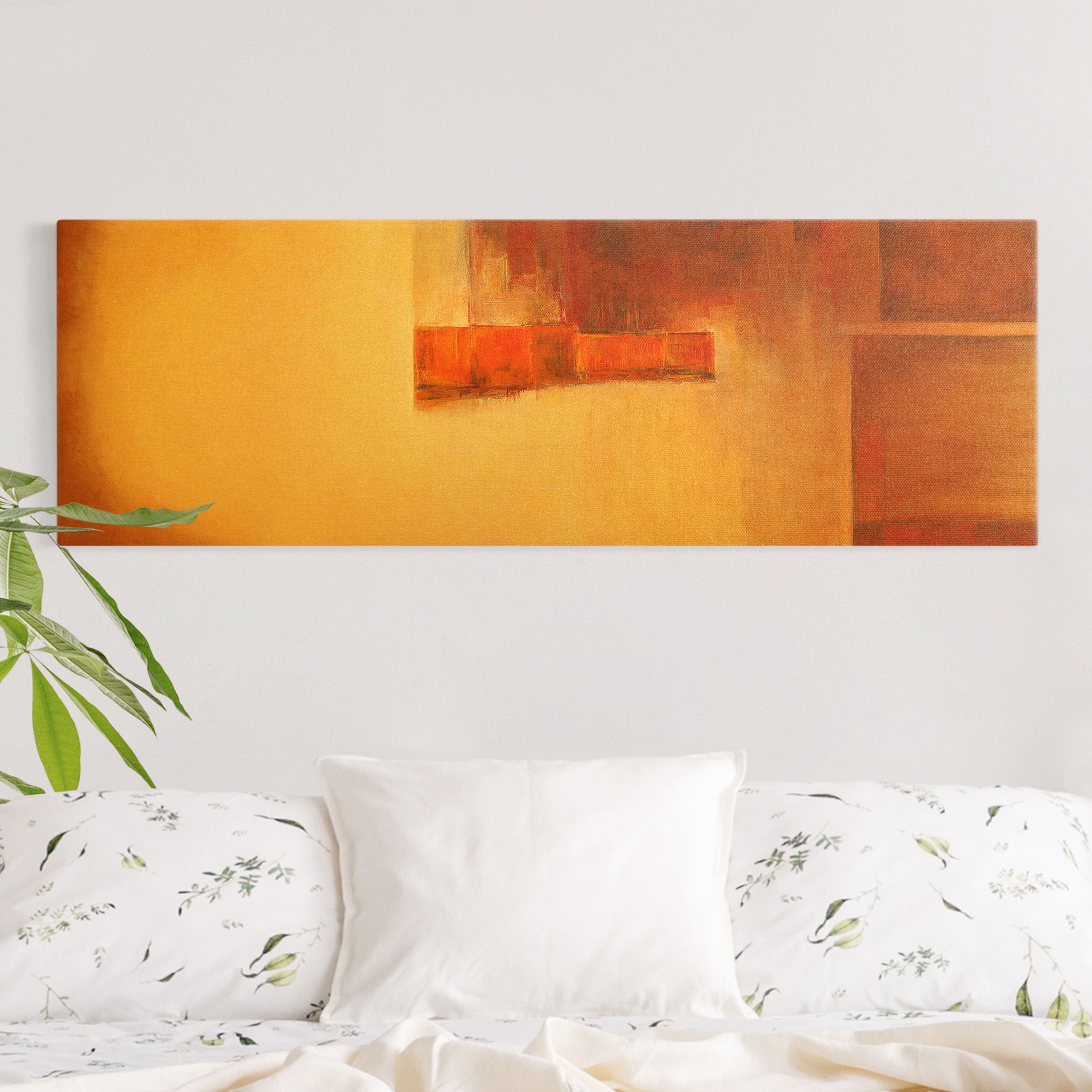 Leinwandbild Gold Balance Orange Braun