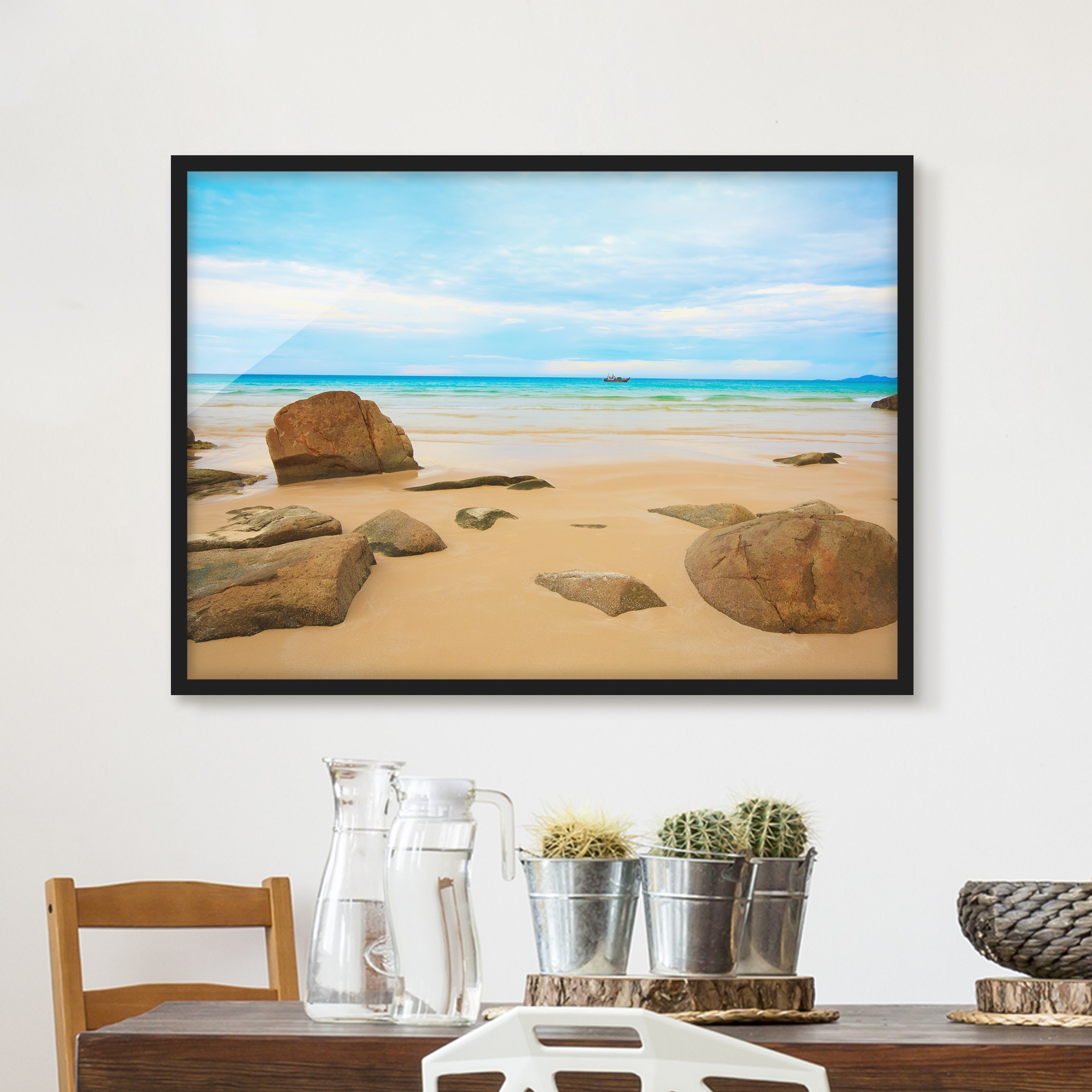 Bild mit Rahmen - Querformat The Beach