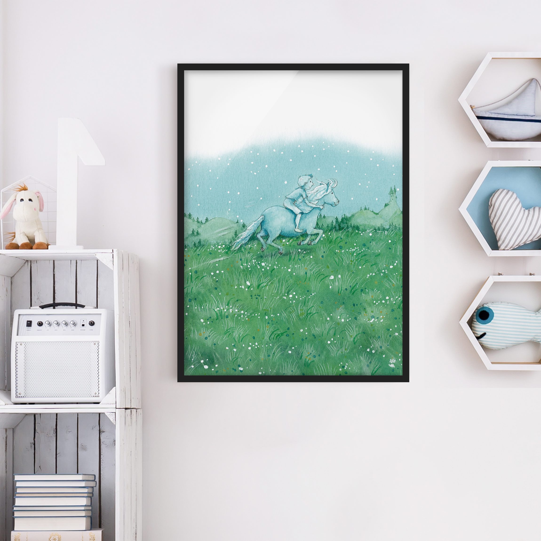 Kinderzimmer Bild mit Rahmen Pit und Pauline