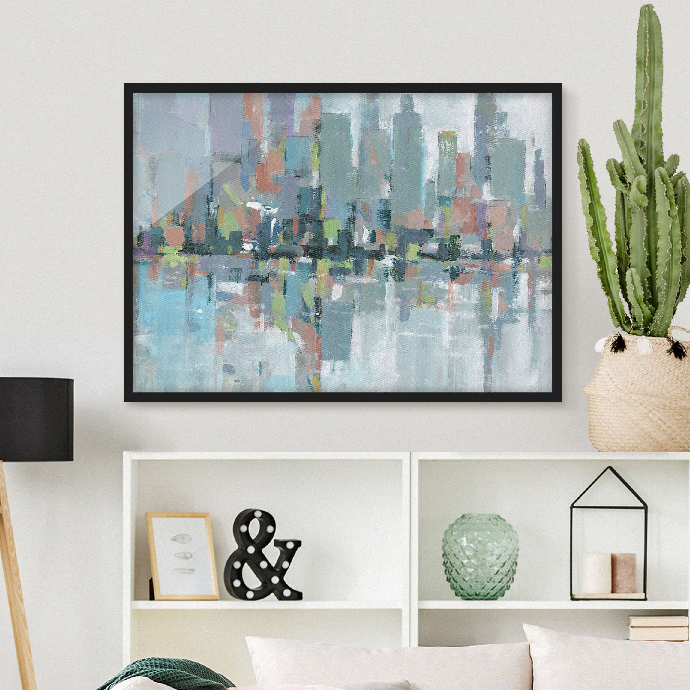 Bild mit Rahmen - Querformat Metro City I