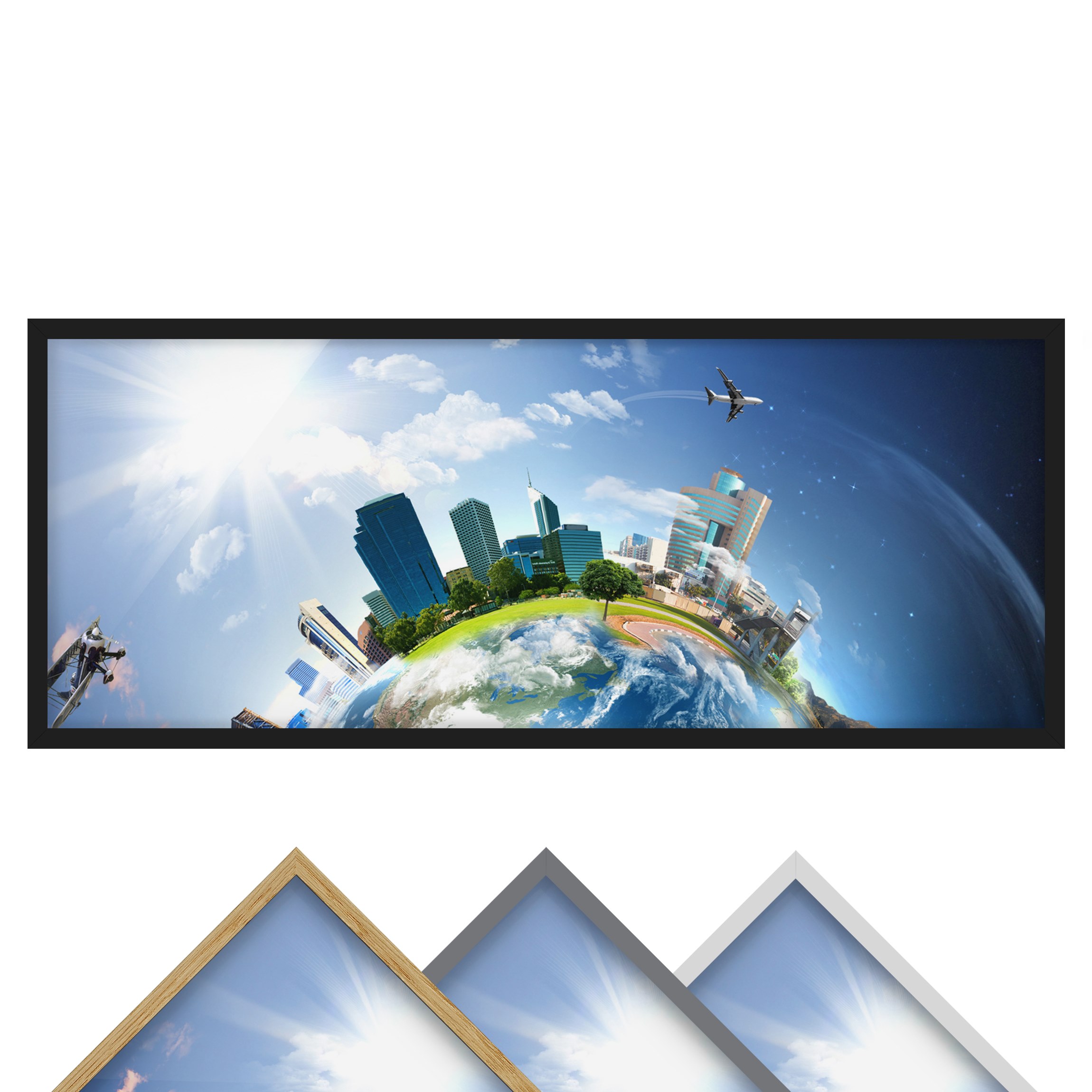 Bild mit Rahmen - Panorama Reise um die Welt