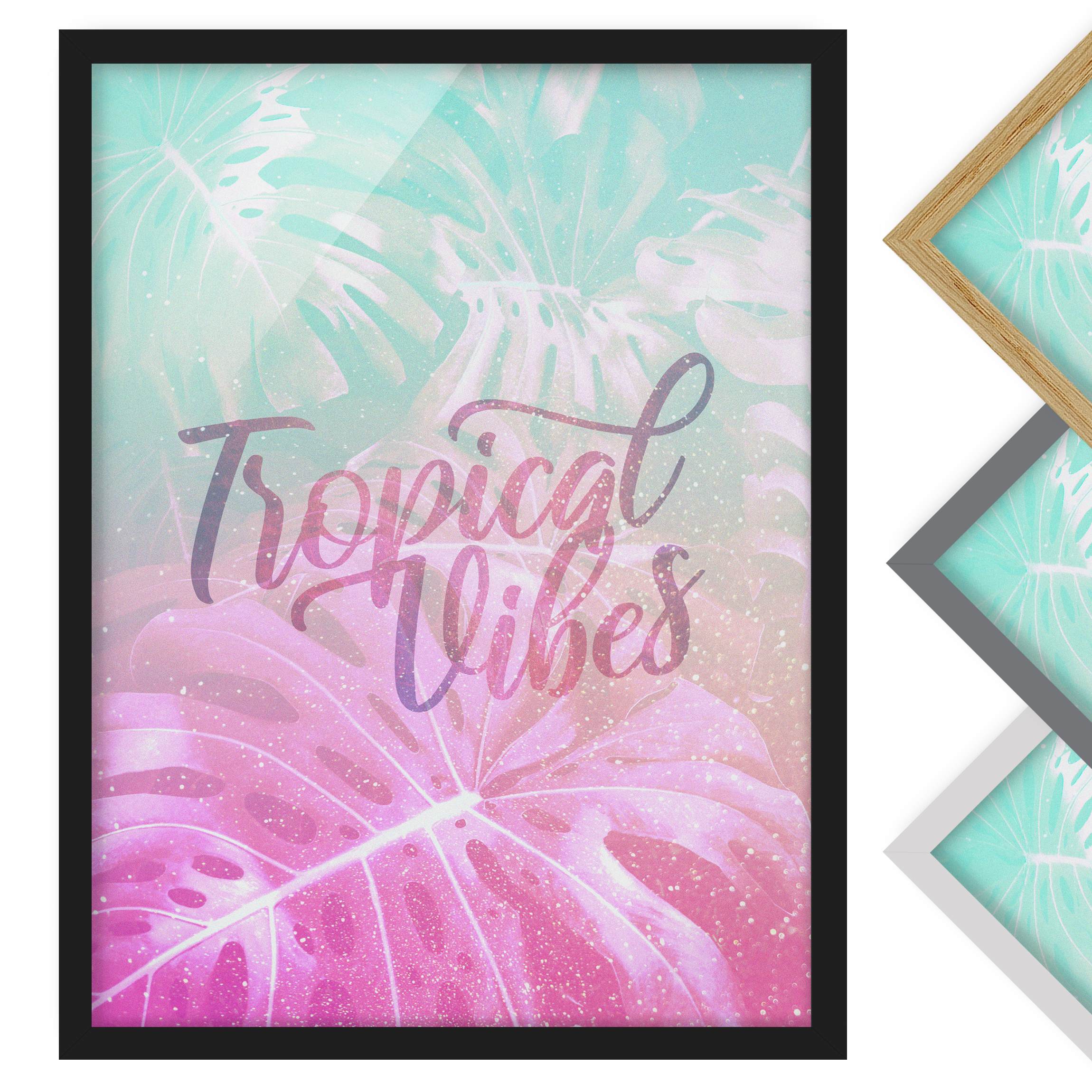 Gerahmtes Bild Rainbow - Tropical Vibes