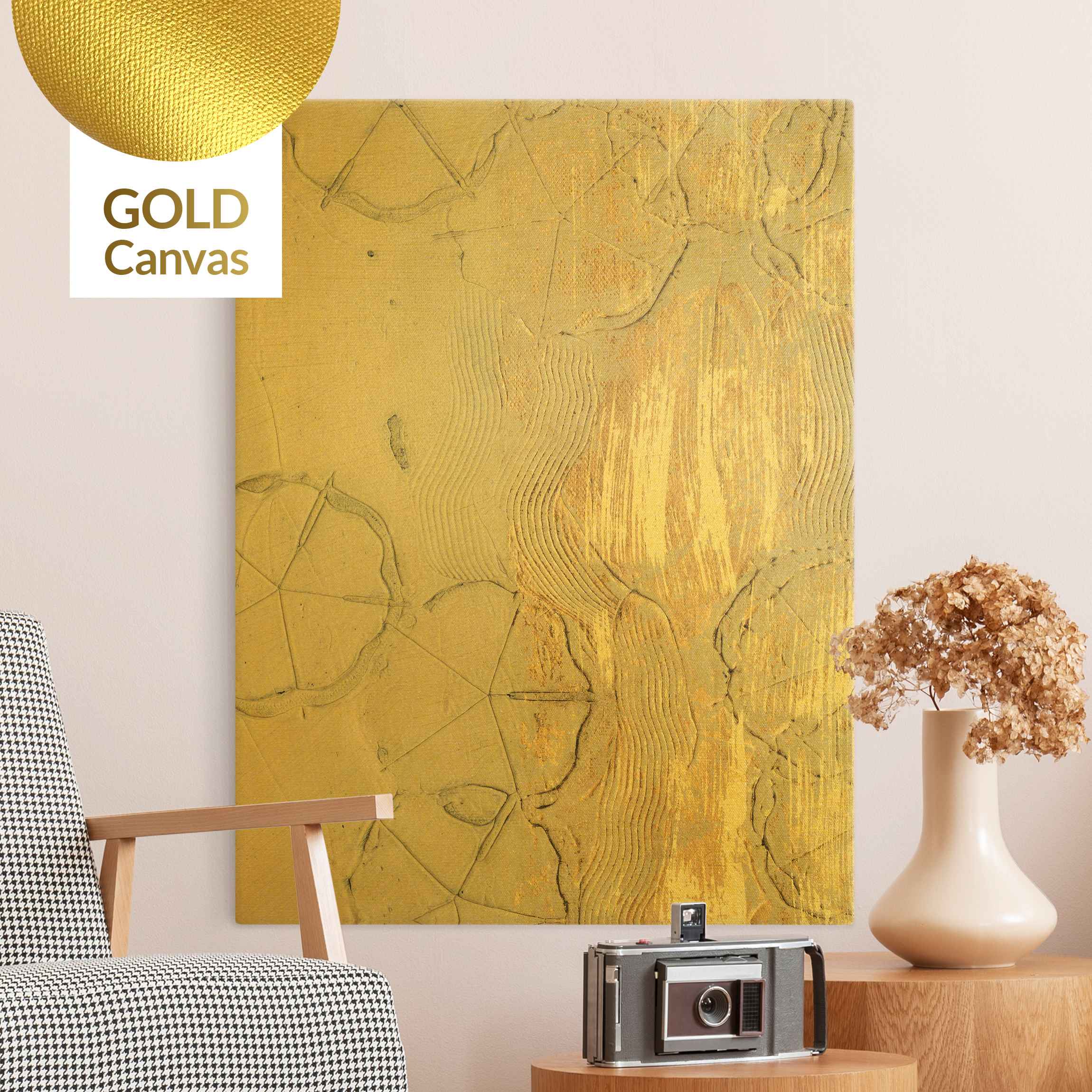 Leinwandbild Gold Kirschblütensaison Gold II