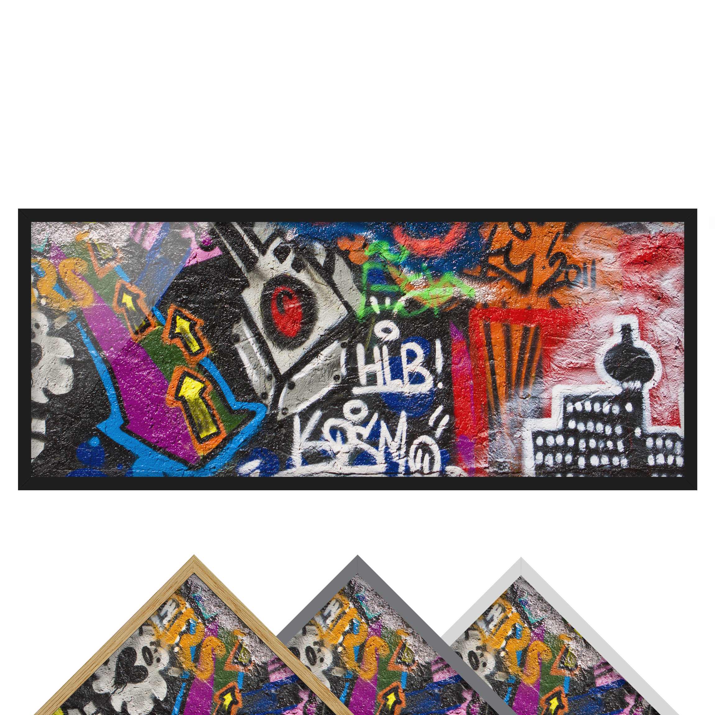 Bild mit Rahmen Urban Graffiti