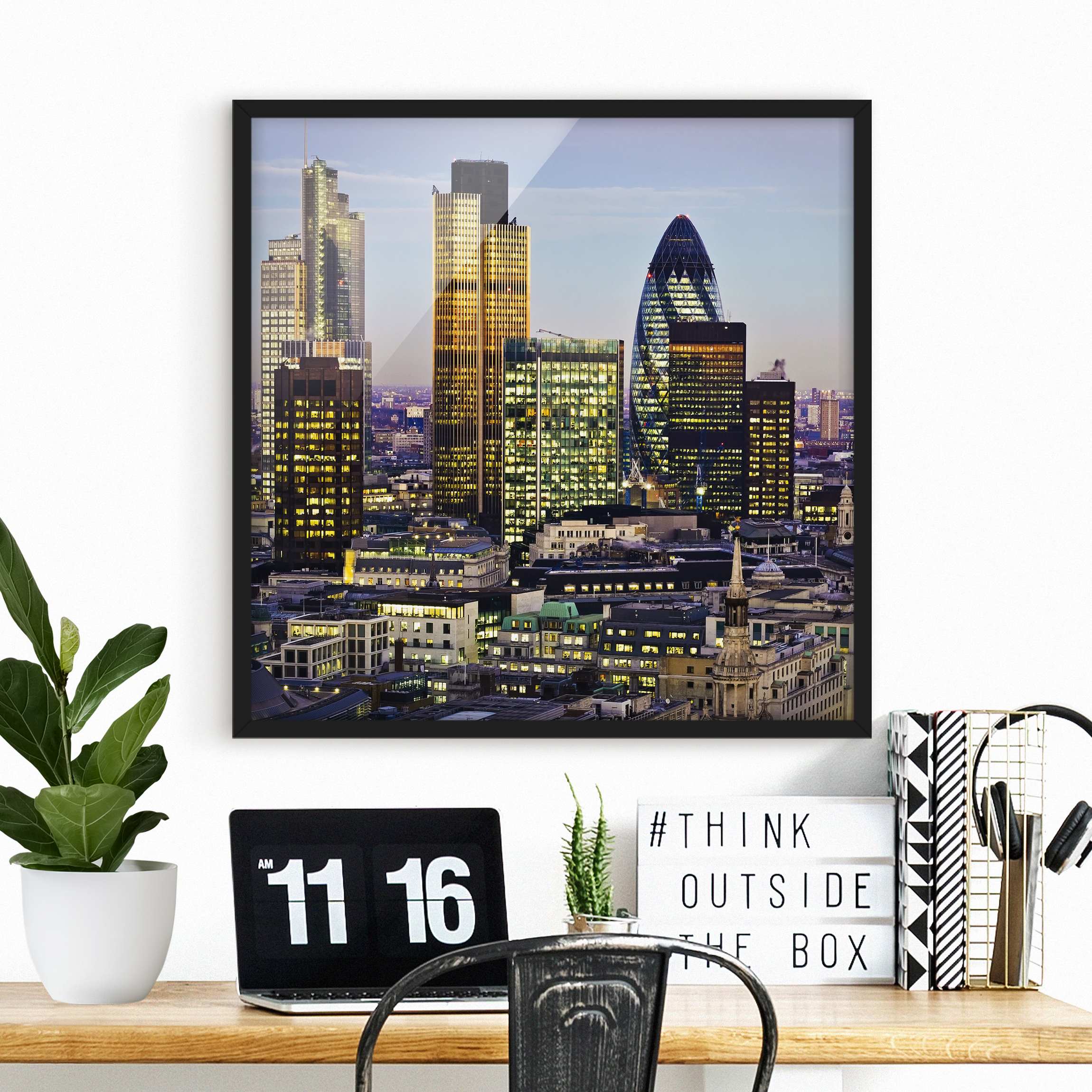 Architektur & Skyline Bild mit Rahmen London City