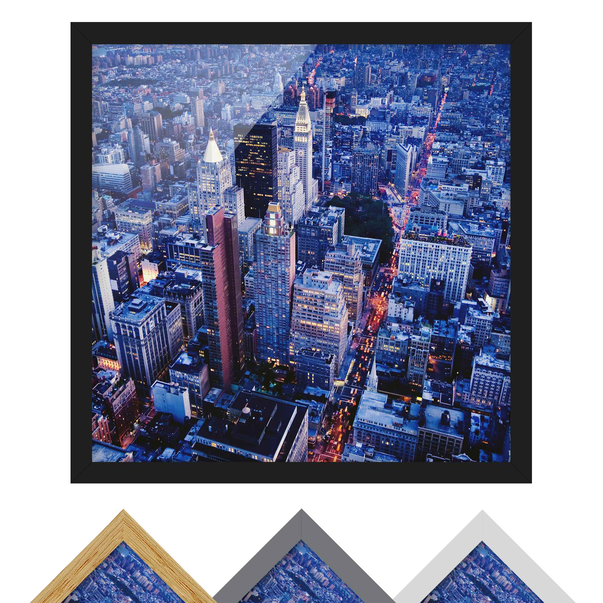Bild mit Rahmen - Quadrat Big Apple