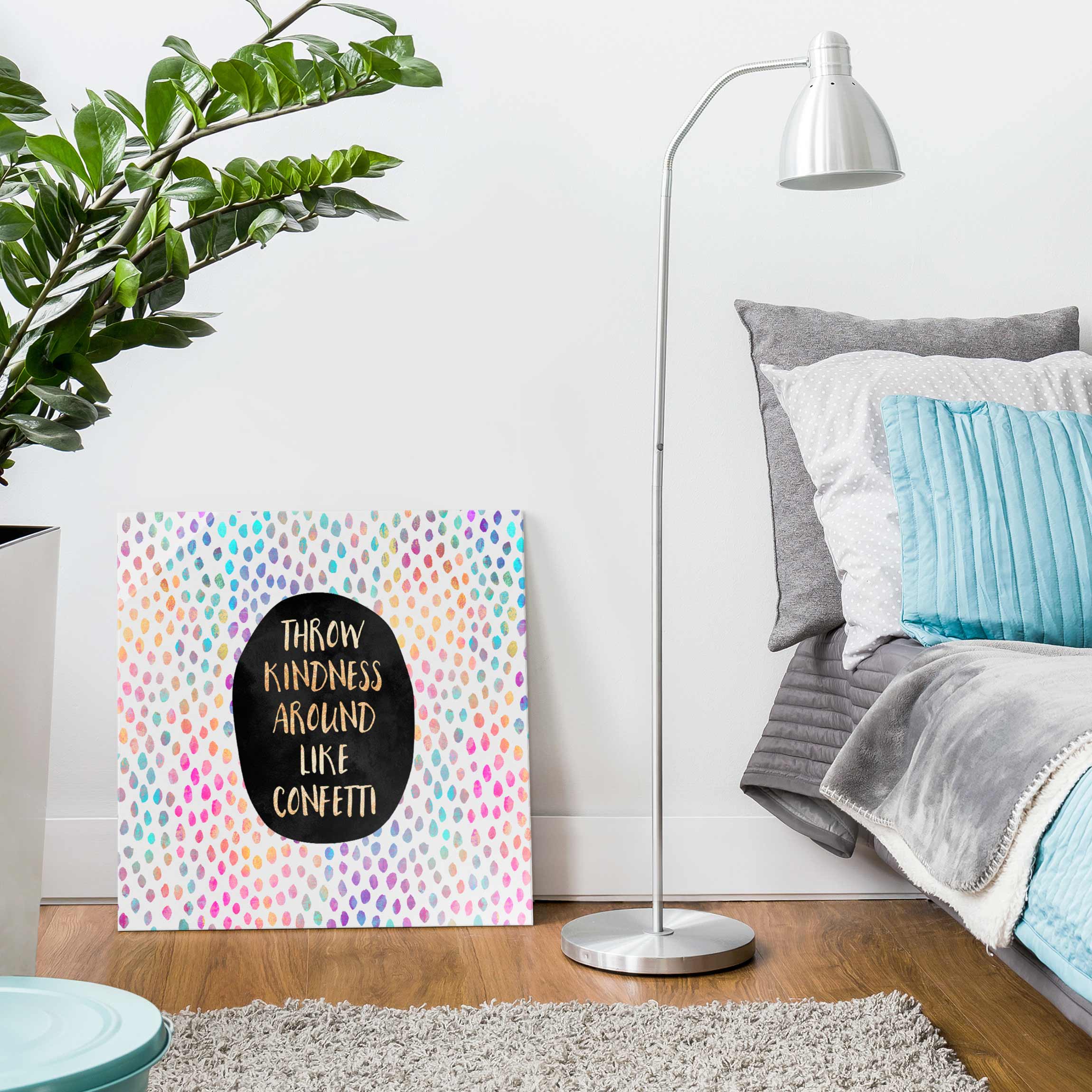 Glasbild - Quadrat Throw Kindness Around Like Confetti