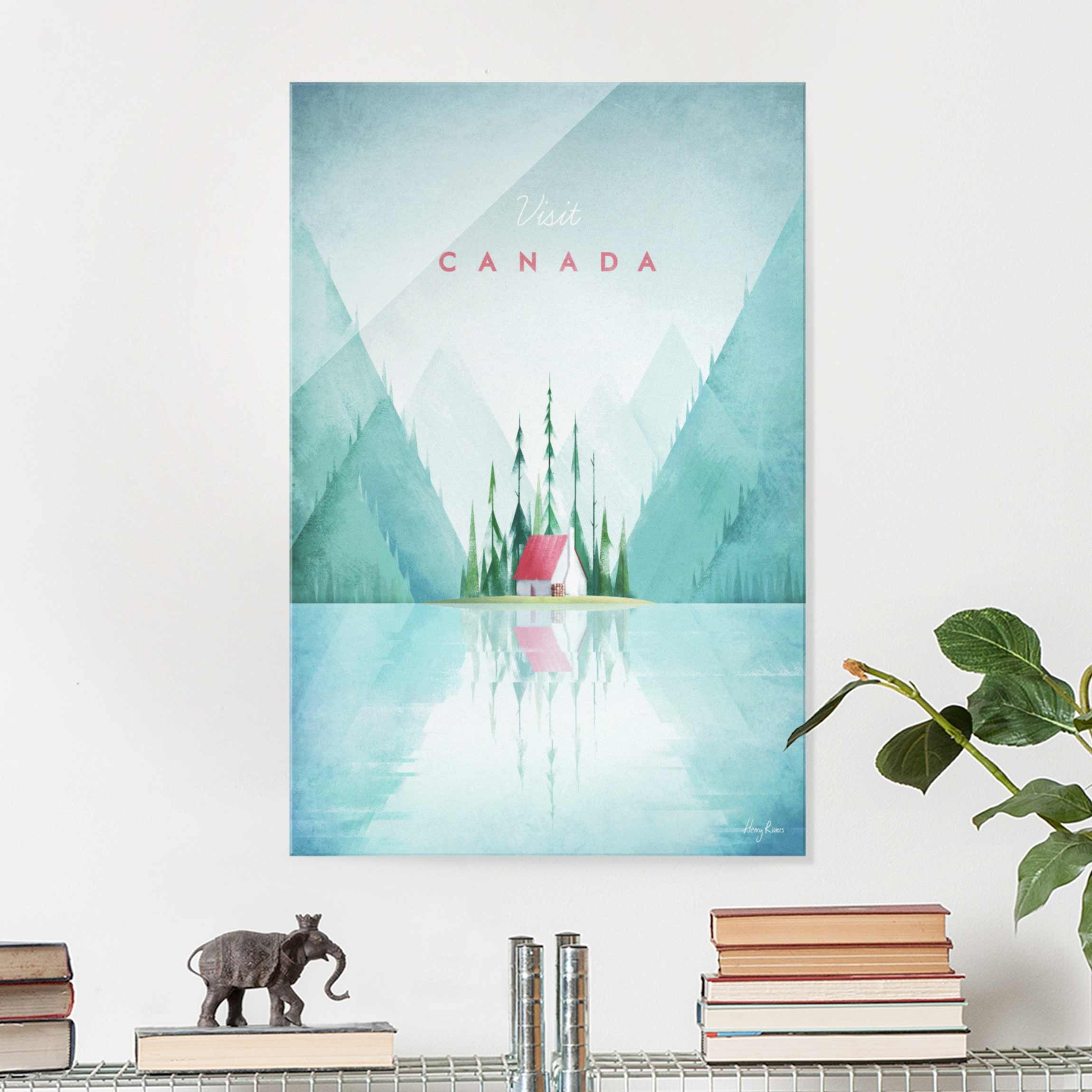 Glasbild Reiseposter - Canada