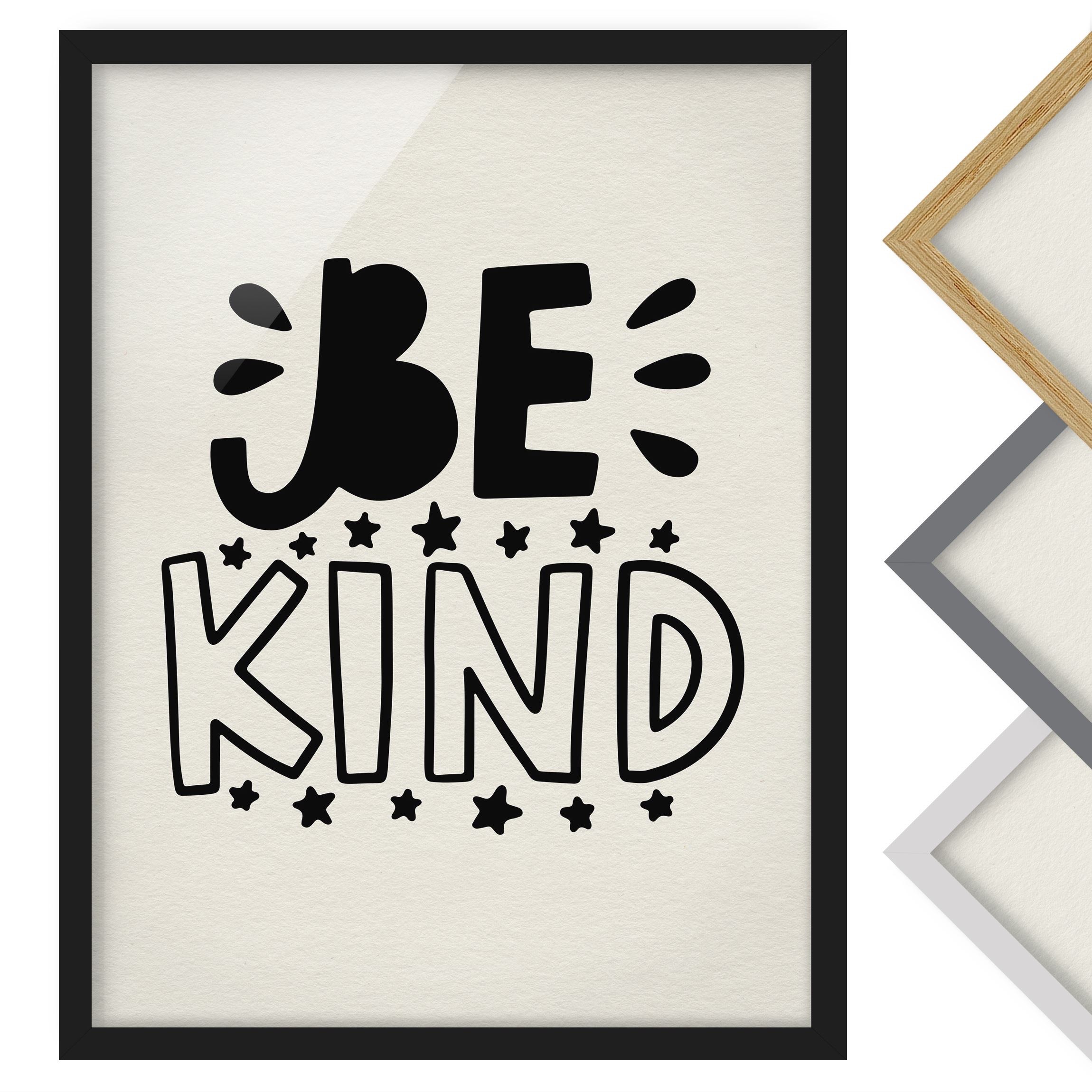 Bild mit Rahmen - Hochformat Be kind