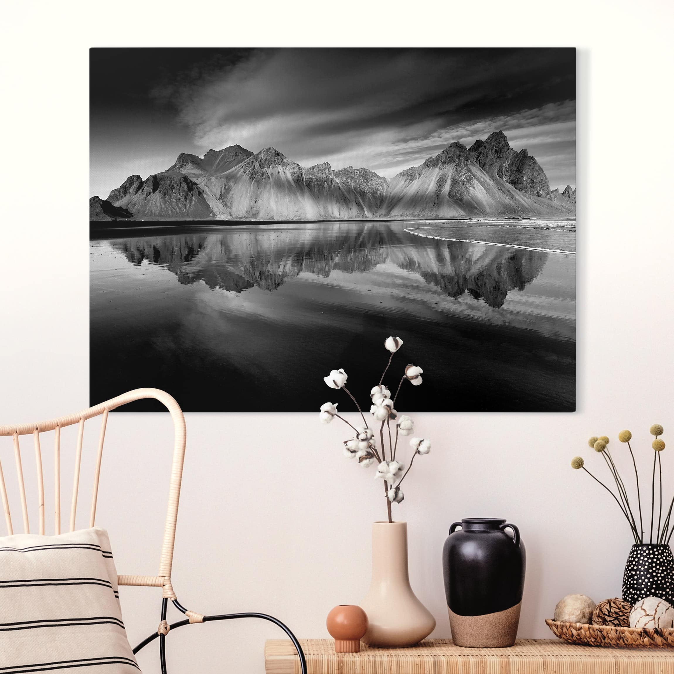 Leinwandbild - Querformat Vesturhorn in Island