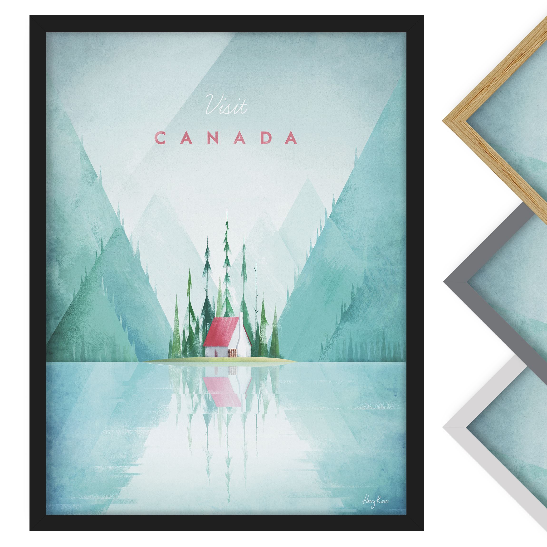 Bild mit Rahmen - Hochformat Reiseposter - Canada