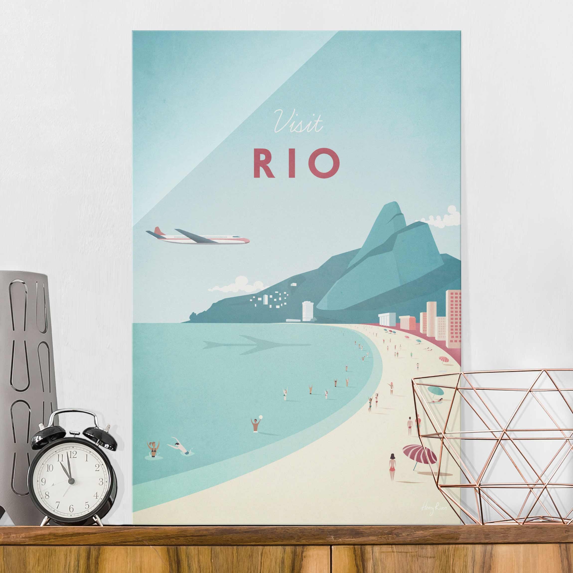 Glasbild Reiseposter - Rio de Janeiro