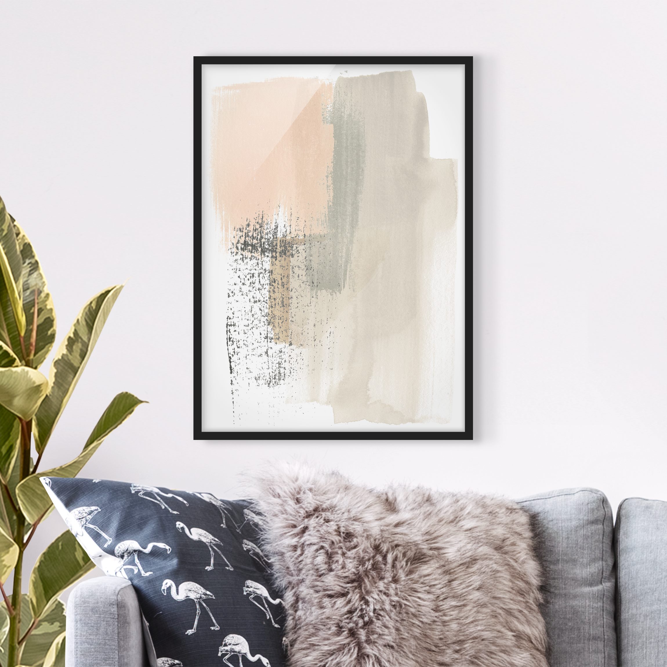 Bild mit Rahmen - Hochformat Dichtung mit Rouge I