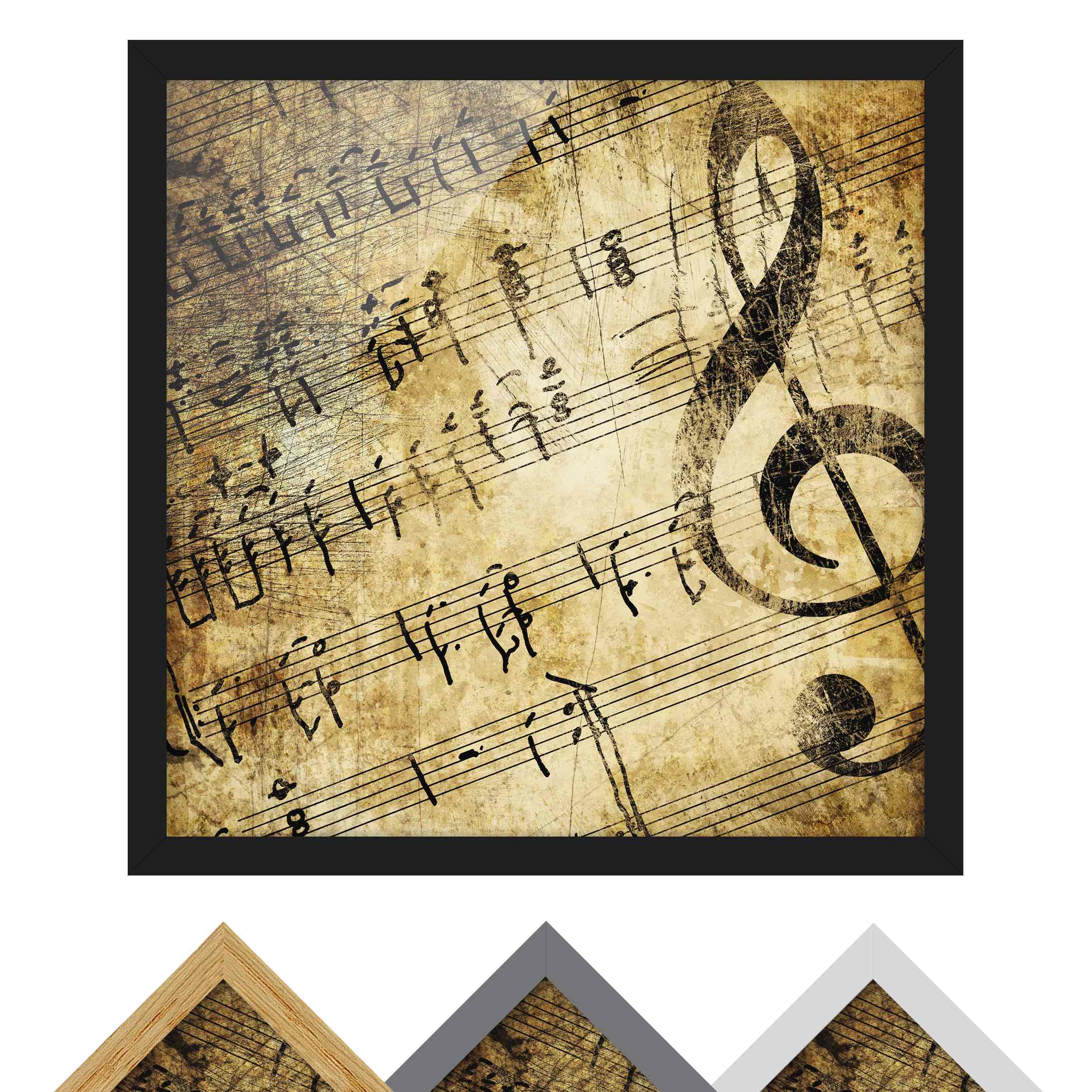 Bild mit Rahmen - Quadrat Note