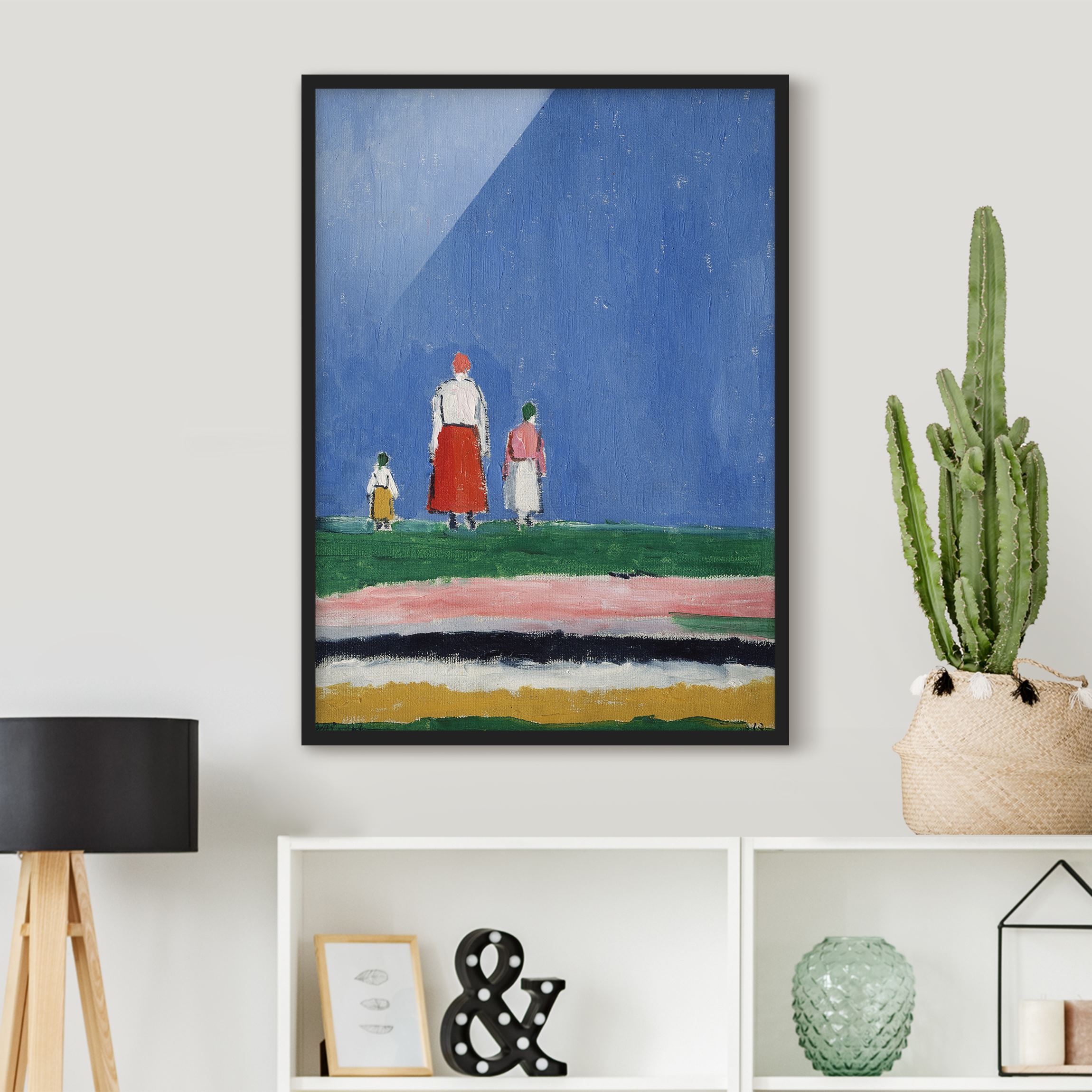 Bild mit Rahmen - Hochformat Kasimir Malewitsch - Drei Figuren