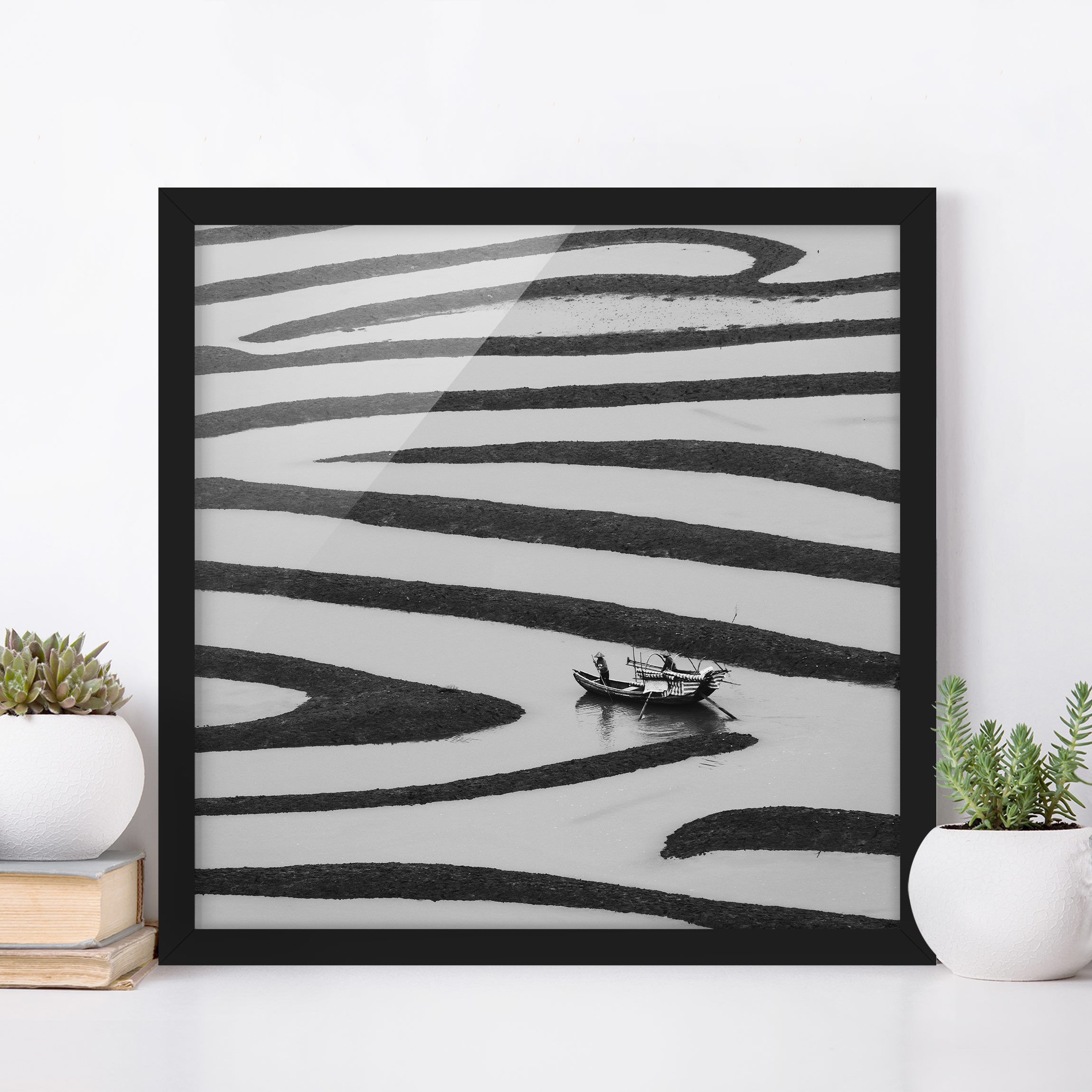 Bild mit Rahmen - Quadrat Beauty of Simple Life