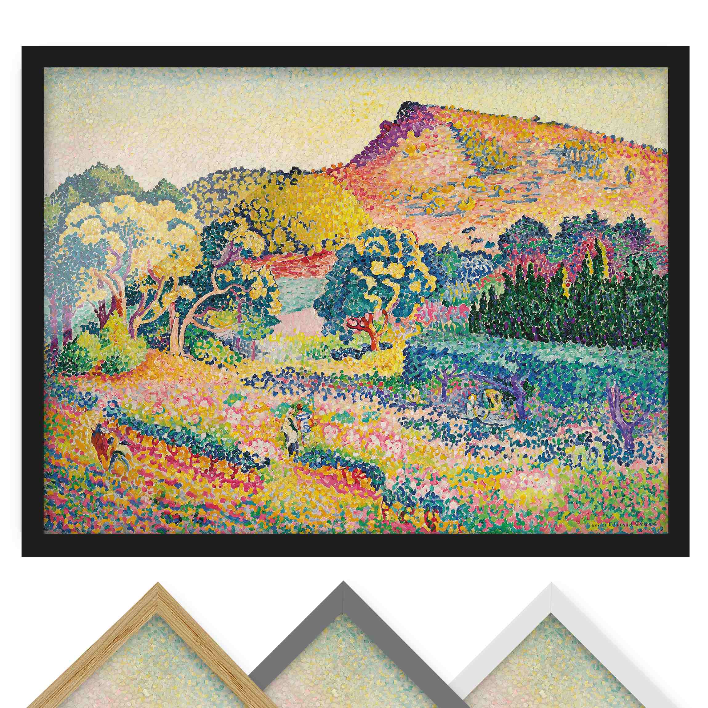 Bild mit Rahmen - Querformat Henri Edmond Cross - Landschaft mit Le Cap Nègre