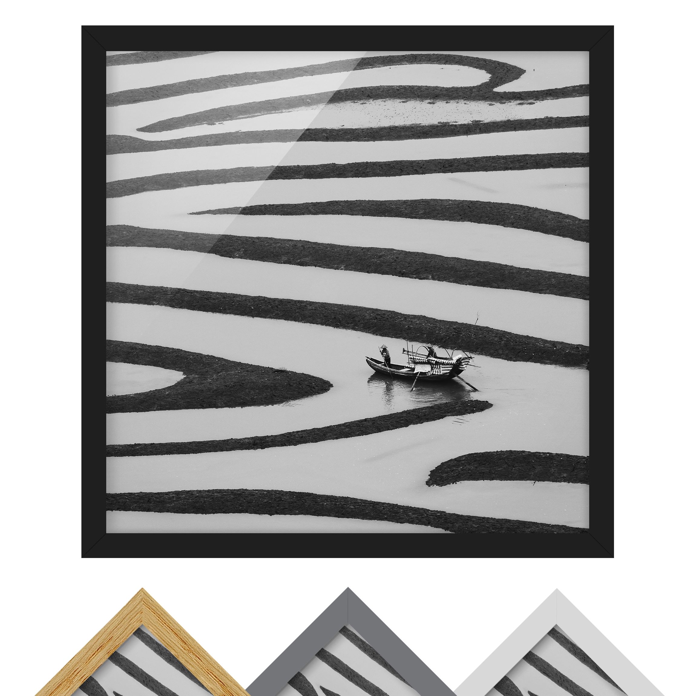 Bild mit Rahmen - Quadrat Beauty of Simple Life