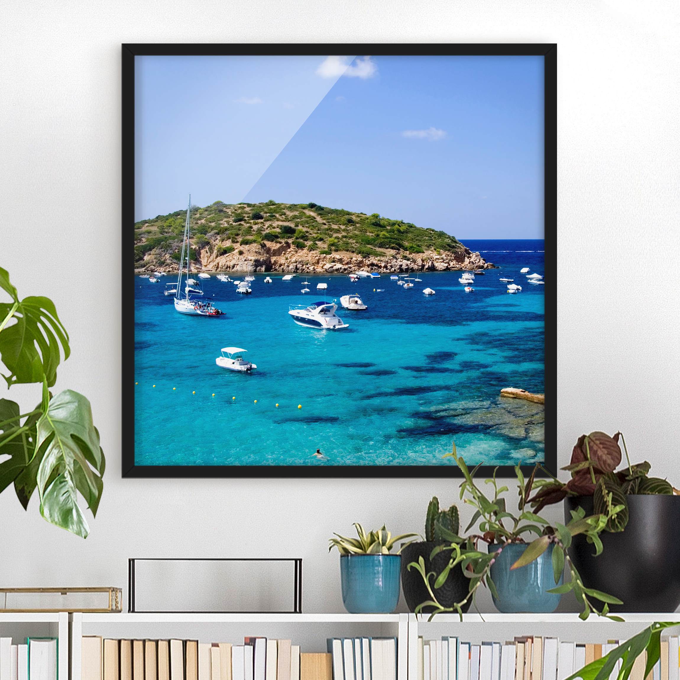 Strand Bild mit Rahmen Dragon Island