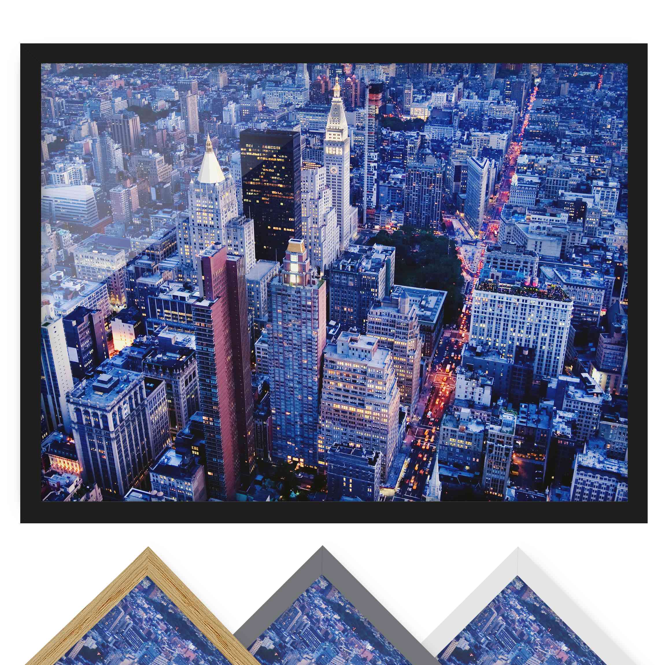 Bild mit Rahmen - Querformat Big Apple