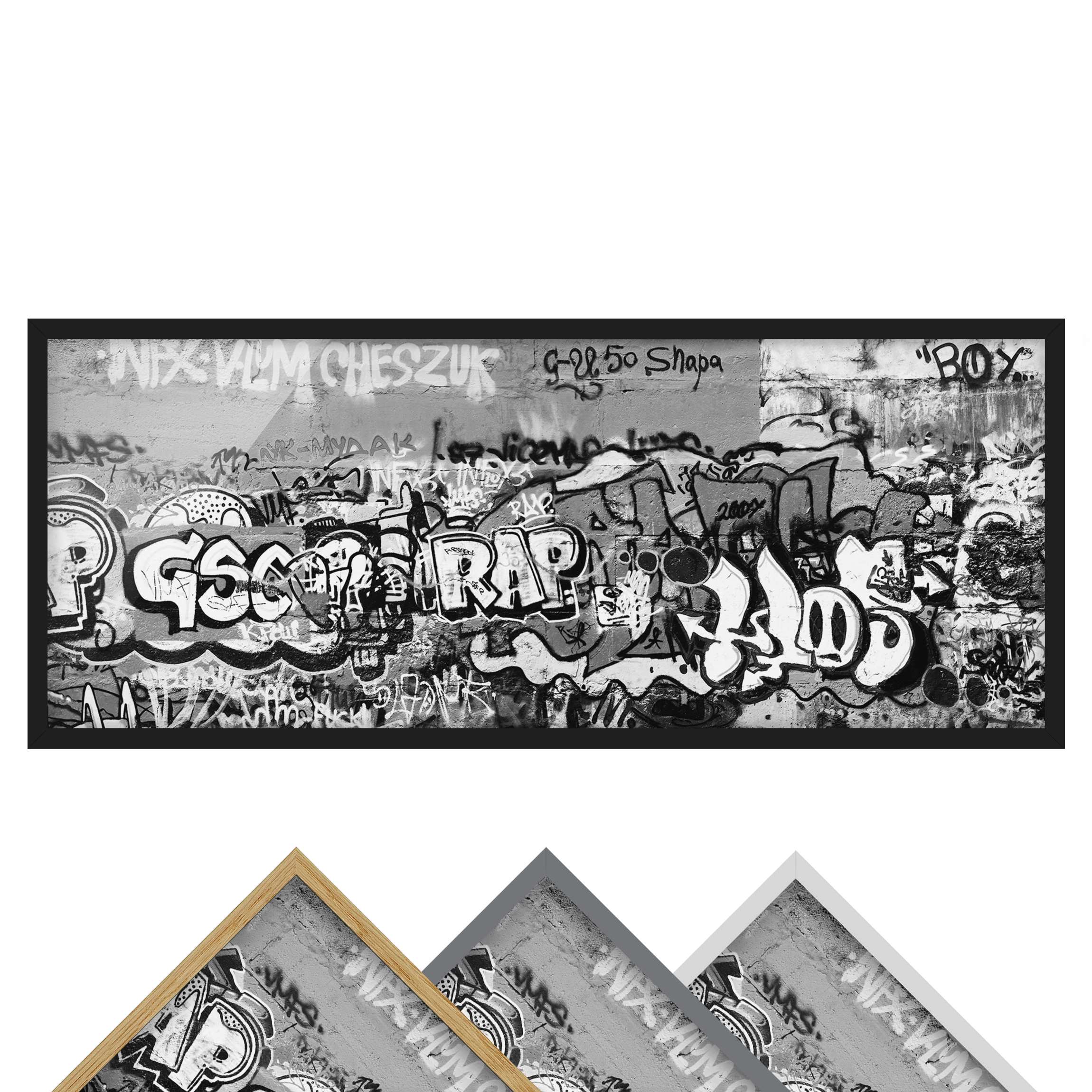 Bild mit Rahmen - Panorama Graffiti Art