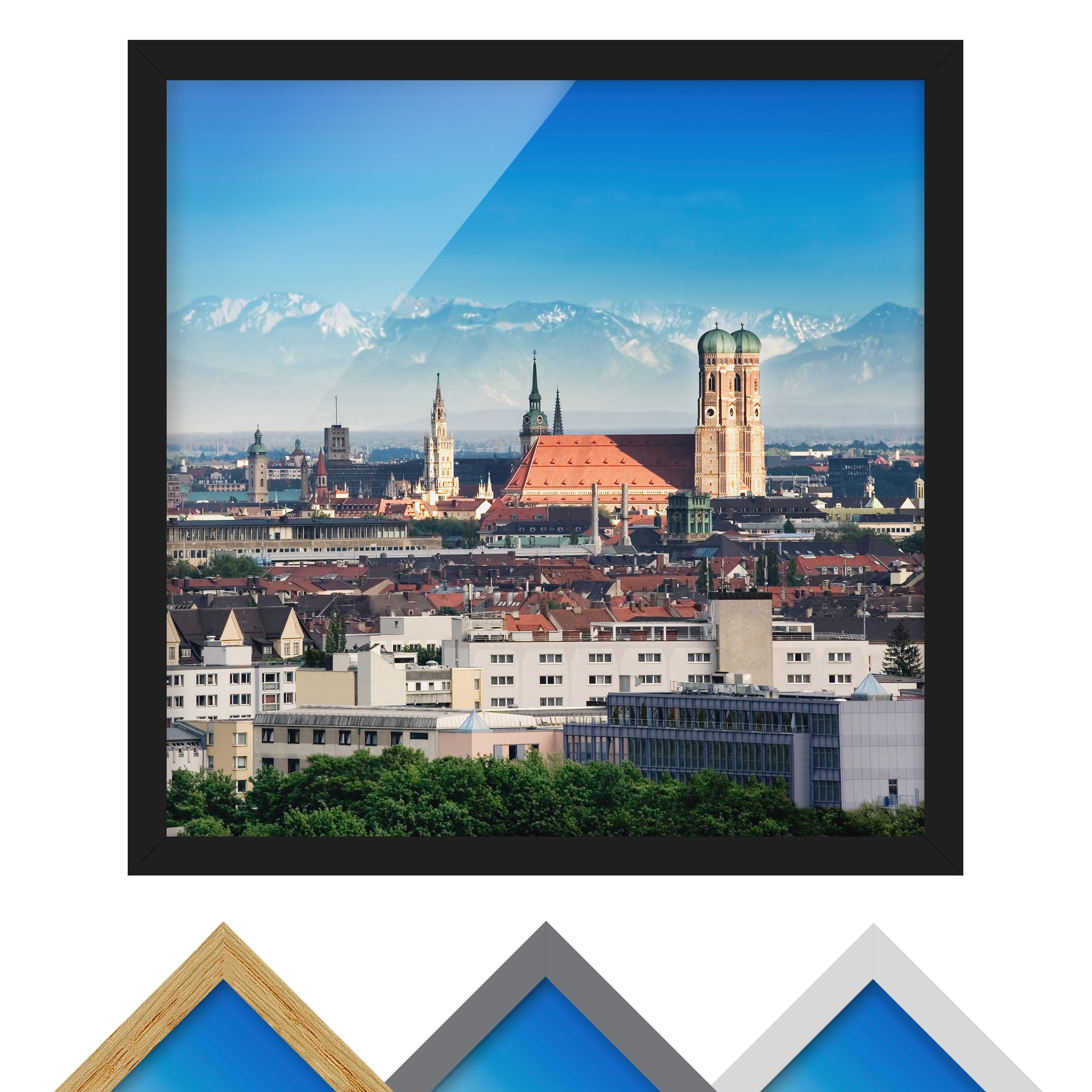 Bild mit Rahmen - Quadrat München