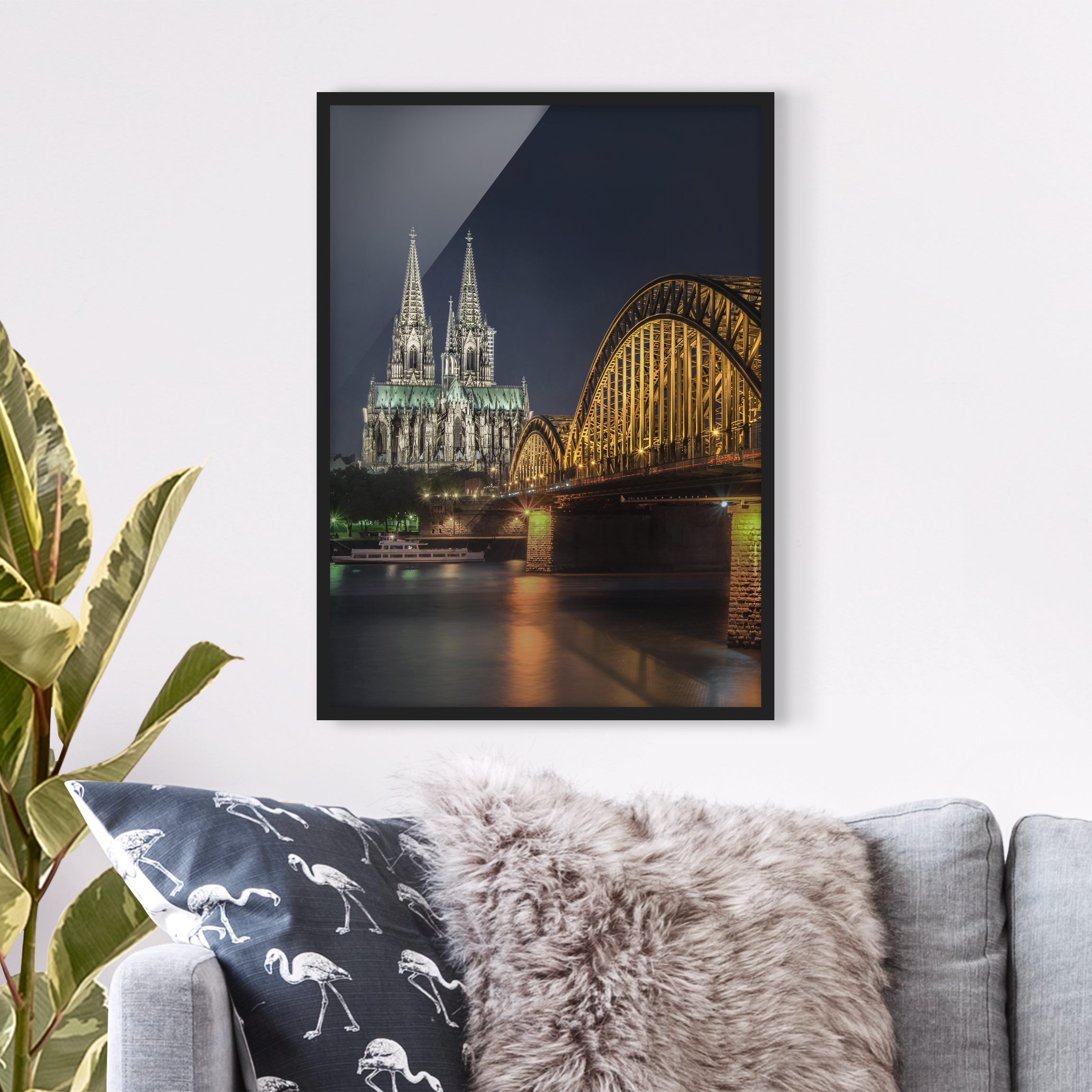 Bild mit Rahmen - Hochformat Kölner Dom
