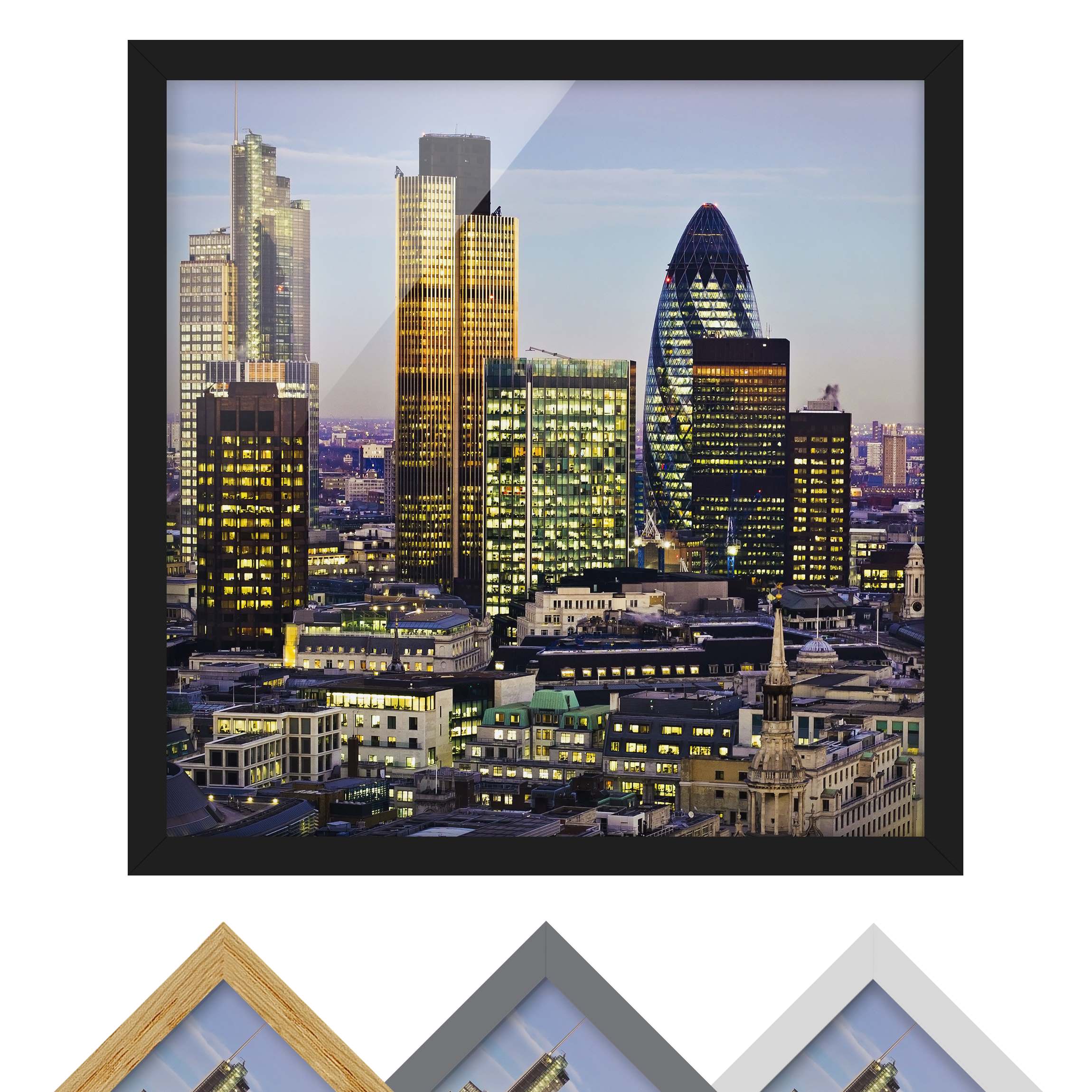 Architektur & Skyline Bild mit Rahmen London City