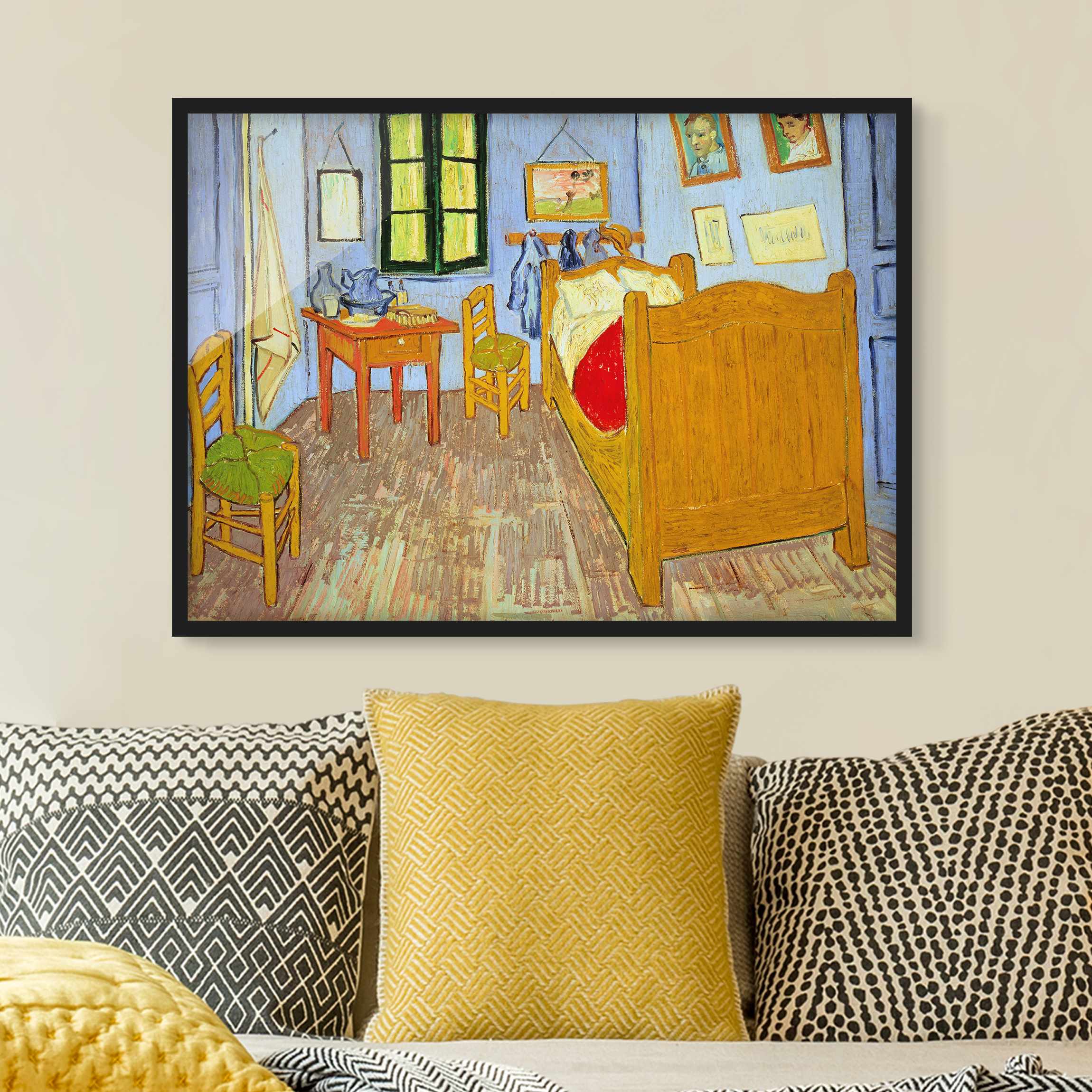 Bild mit Rahmen - Querformat Vincent van Gogh - Schlafzimmer in Arles