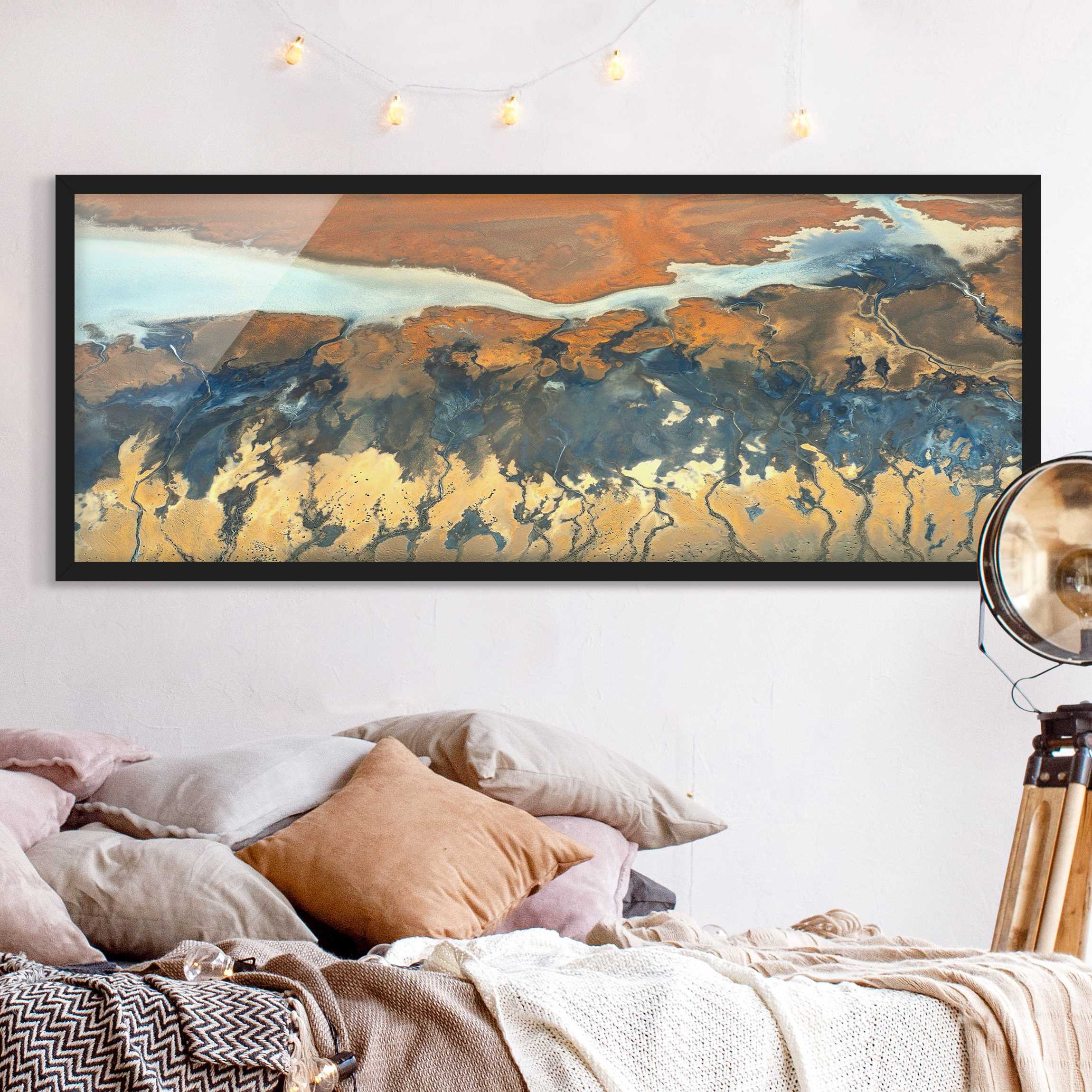 Bild mit Rahmen - Panorama Kalifornien aus der Luft