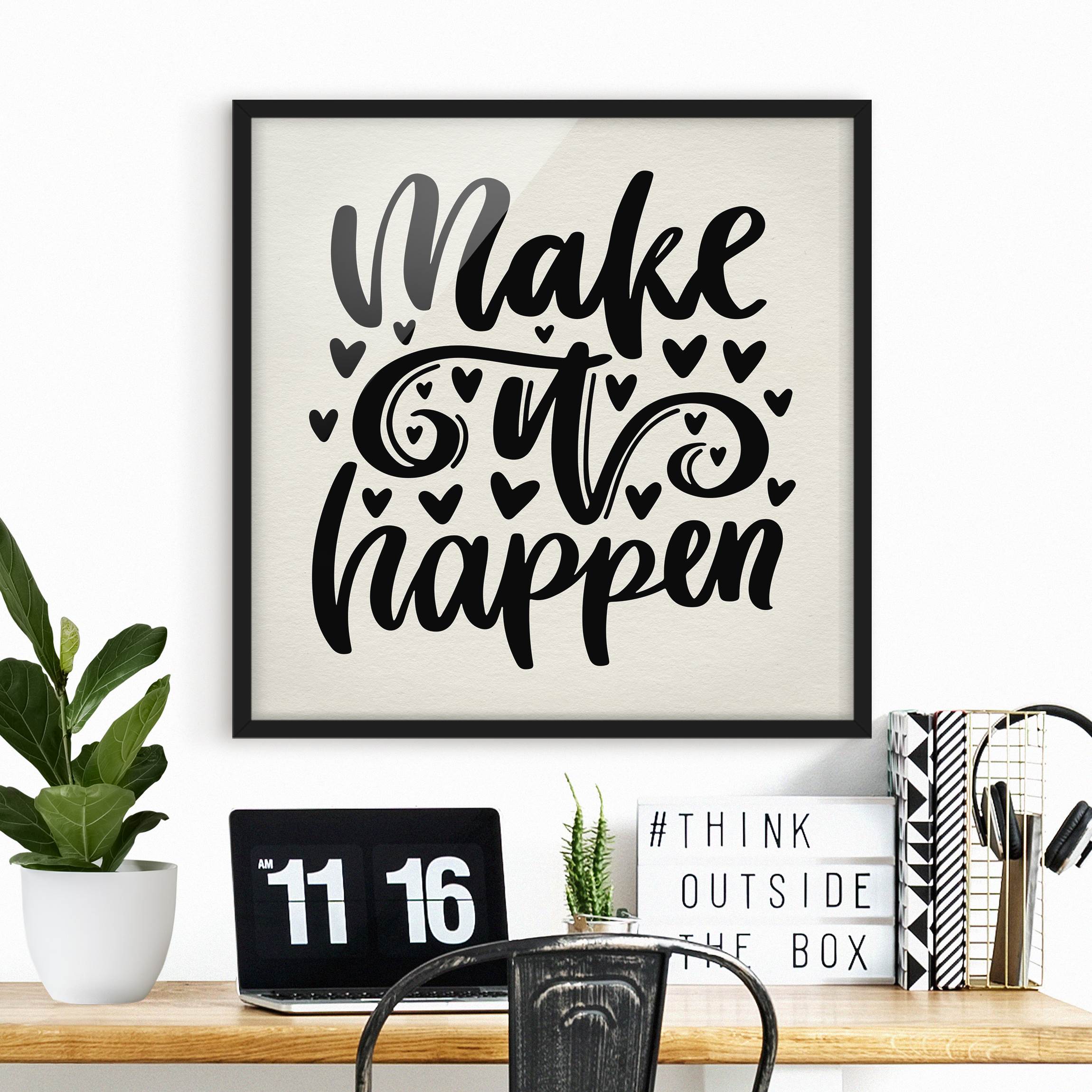 Gerahmtes Bild Make it happen