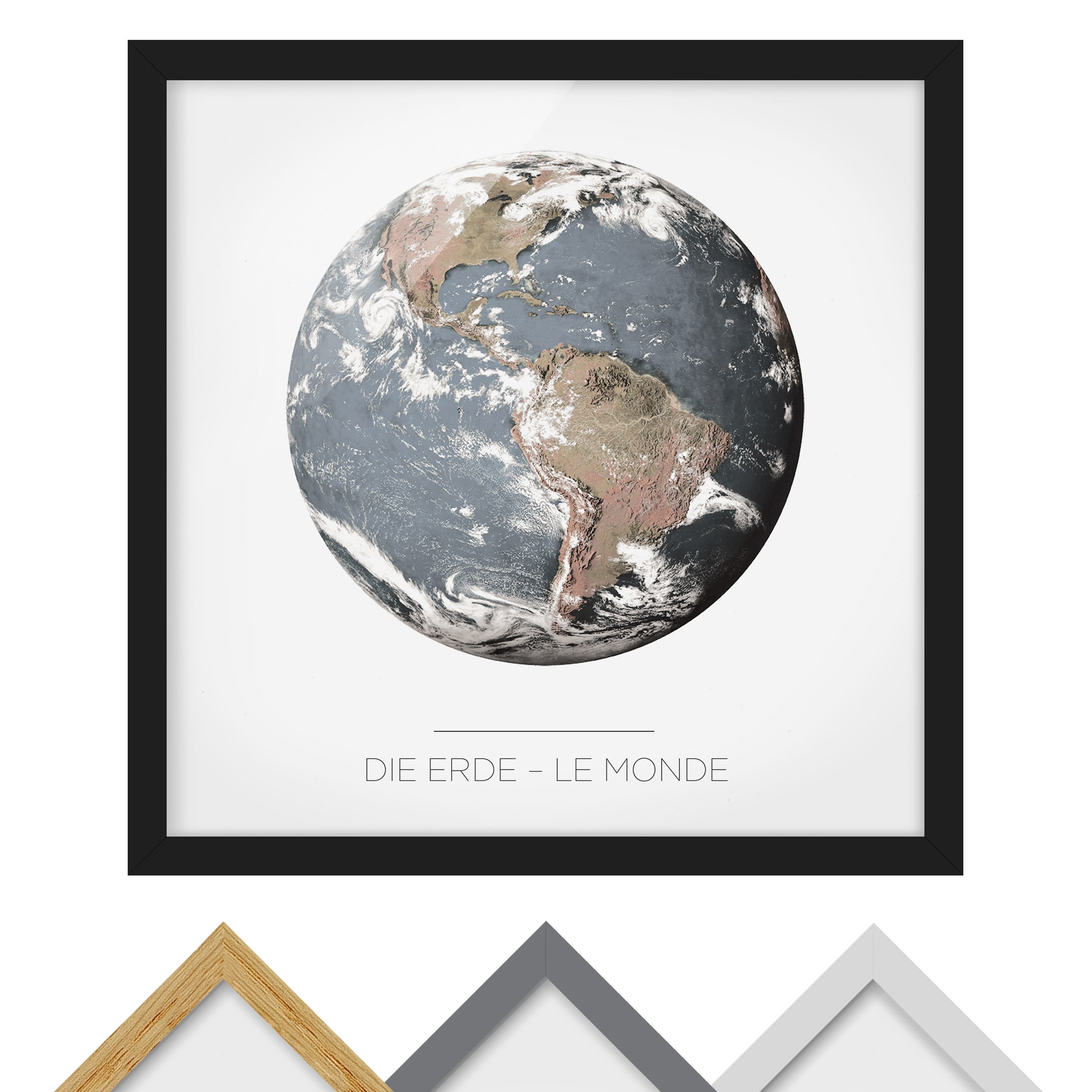 Gerahmtes Bild Le Monde - Die Erde