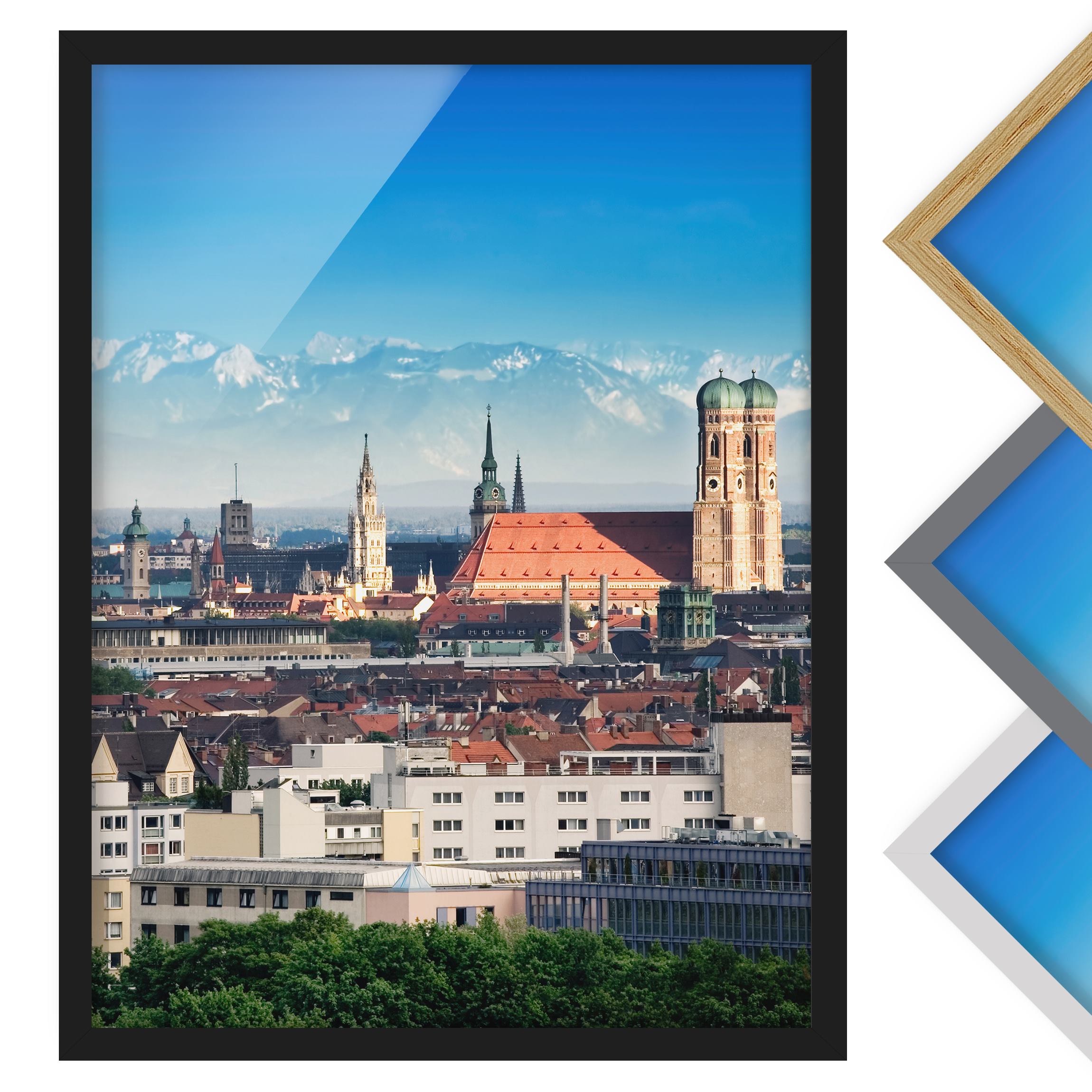 Bild mit Rahmen - Hochformat München