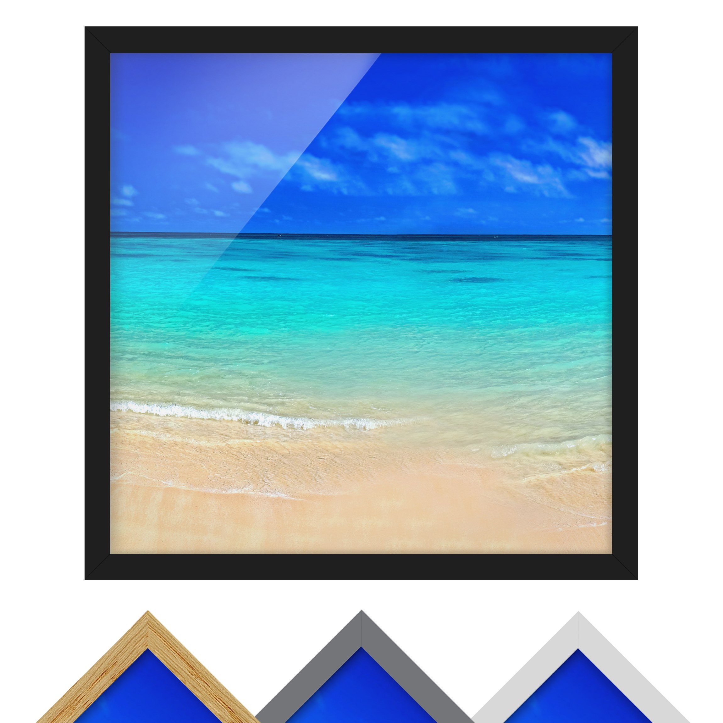 Bild mit Rahmen - Quadrat Paradise Beach I