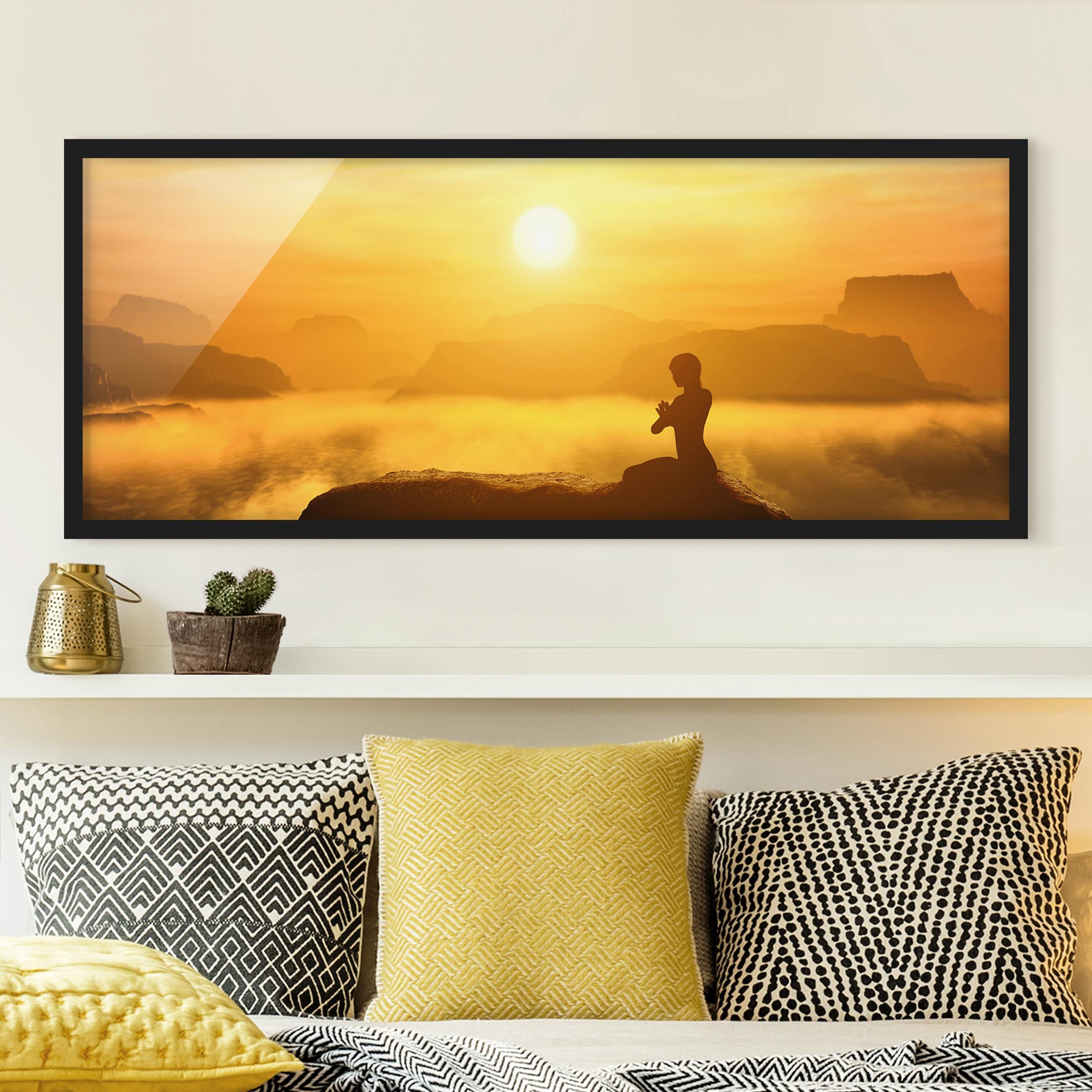 Bild mit Rahmen - Panorama Yoga Meditation